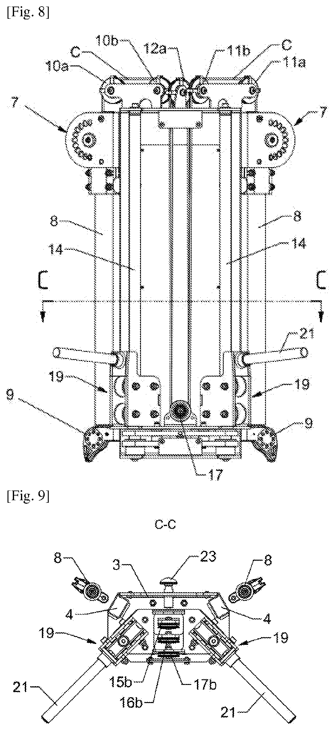 Patent US12508467 Figure 6 – Apparatus for the practice of physical exercises with a cable stretch variation system