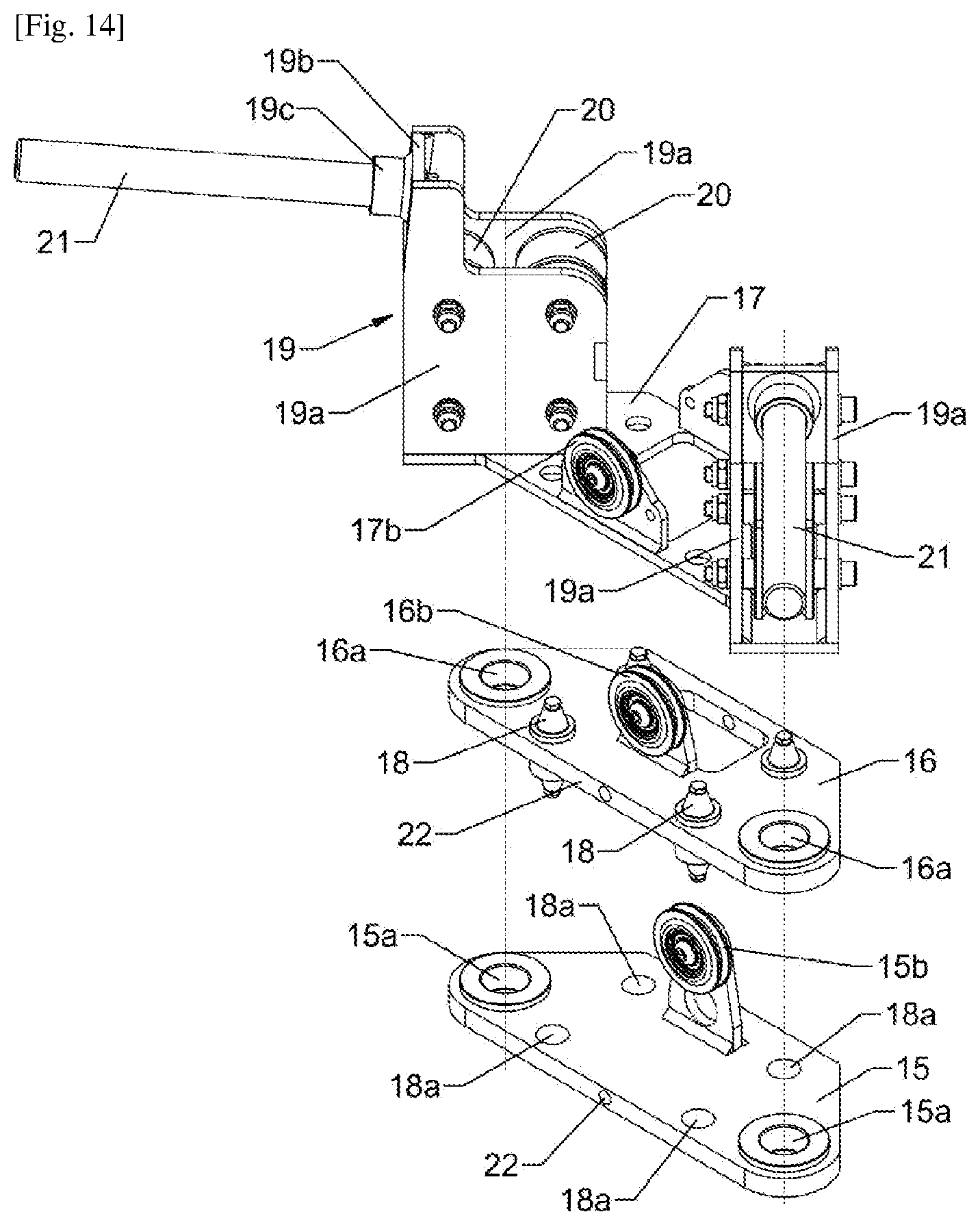 Patent US12508467 Figure 11 – Apparatus for the practice of physical exercises with a cable stretch variation system