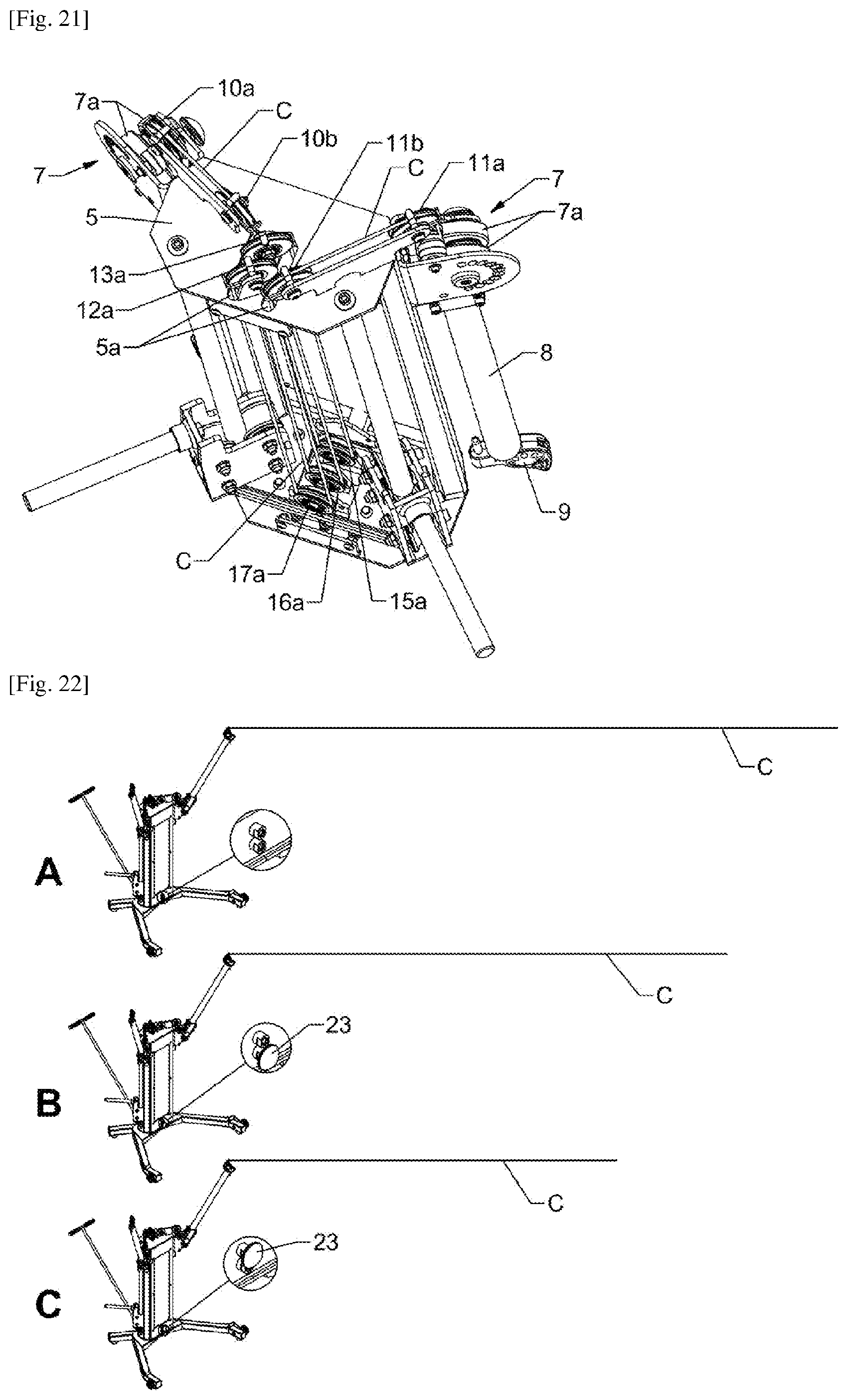 Patent US12508467 Figure 18 – Apparatus for the practice of physical exercises with a cable stretch variation system