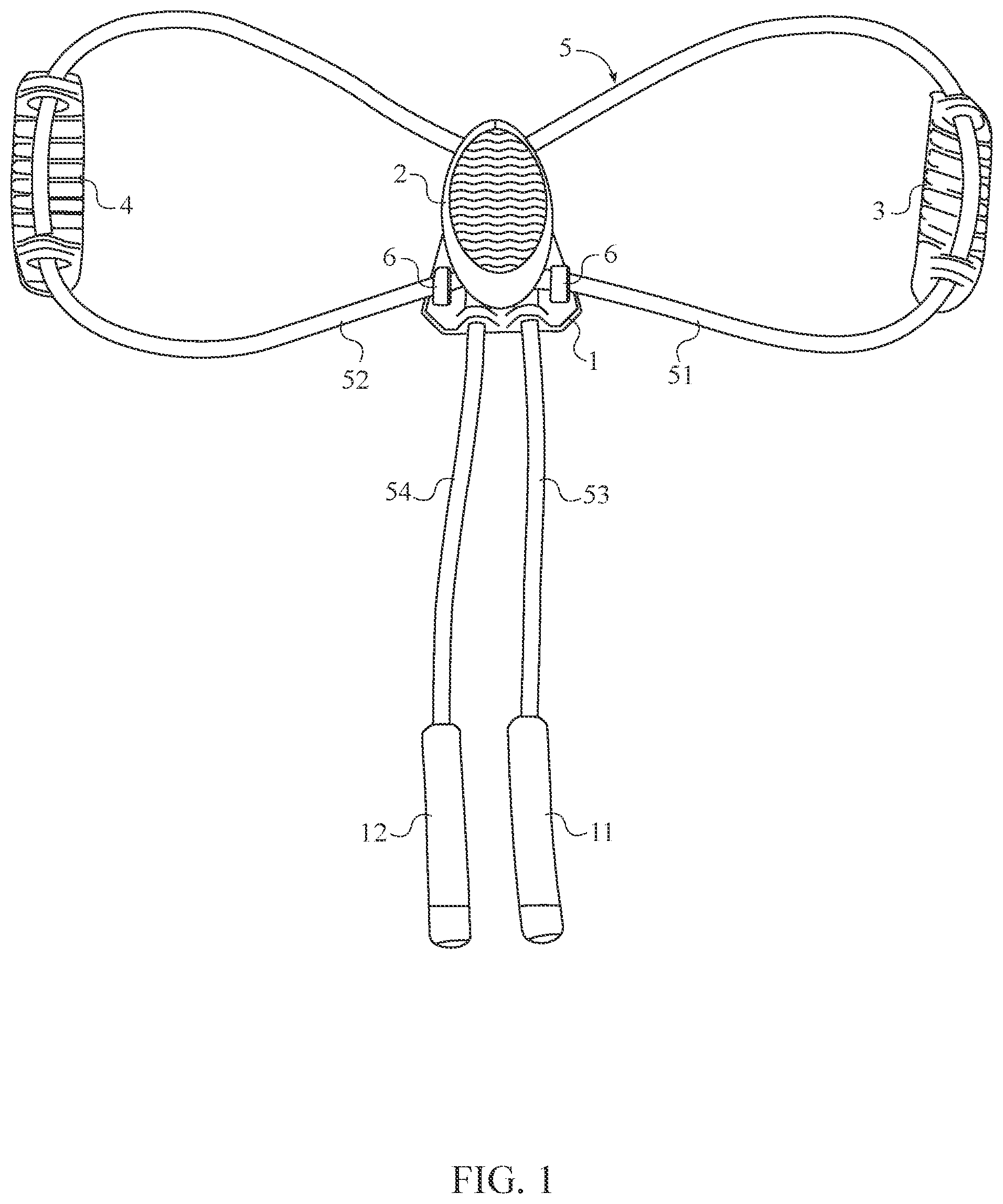 Patent US12508468 — Elastic resistance support — Figure 1