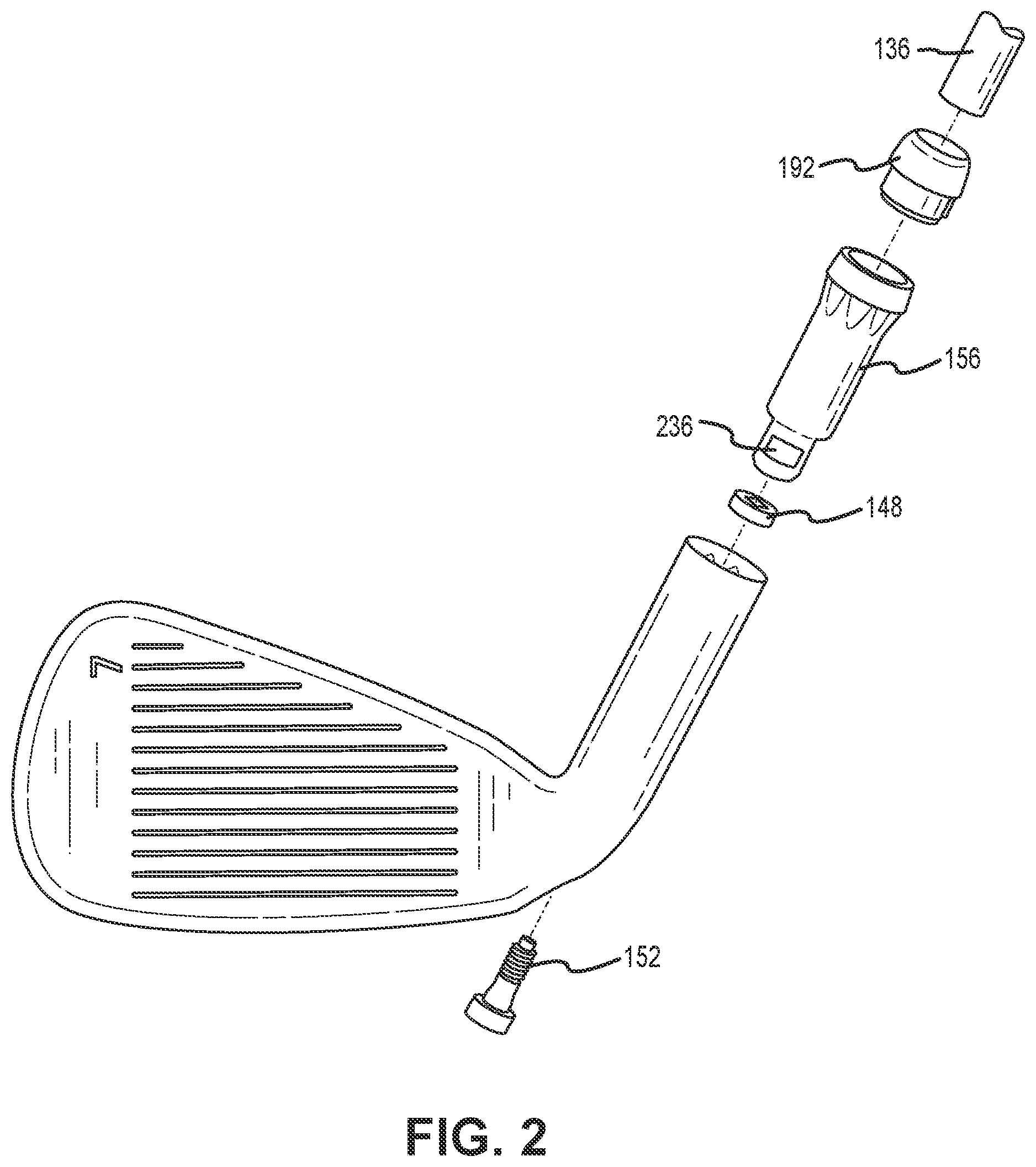 Patent US12508477 Figure 2 – Golf club heads with golf coupling mechanisms