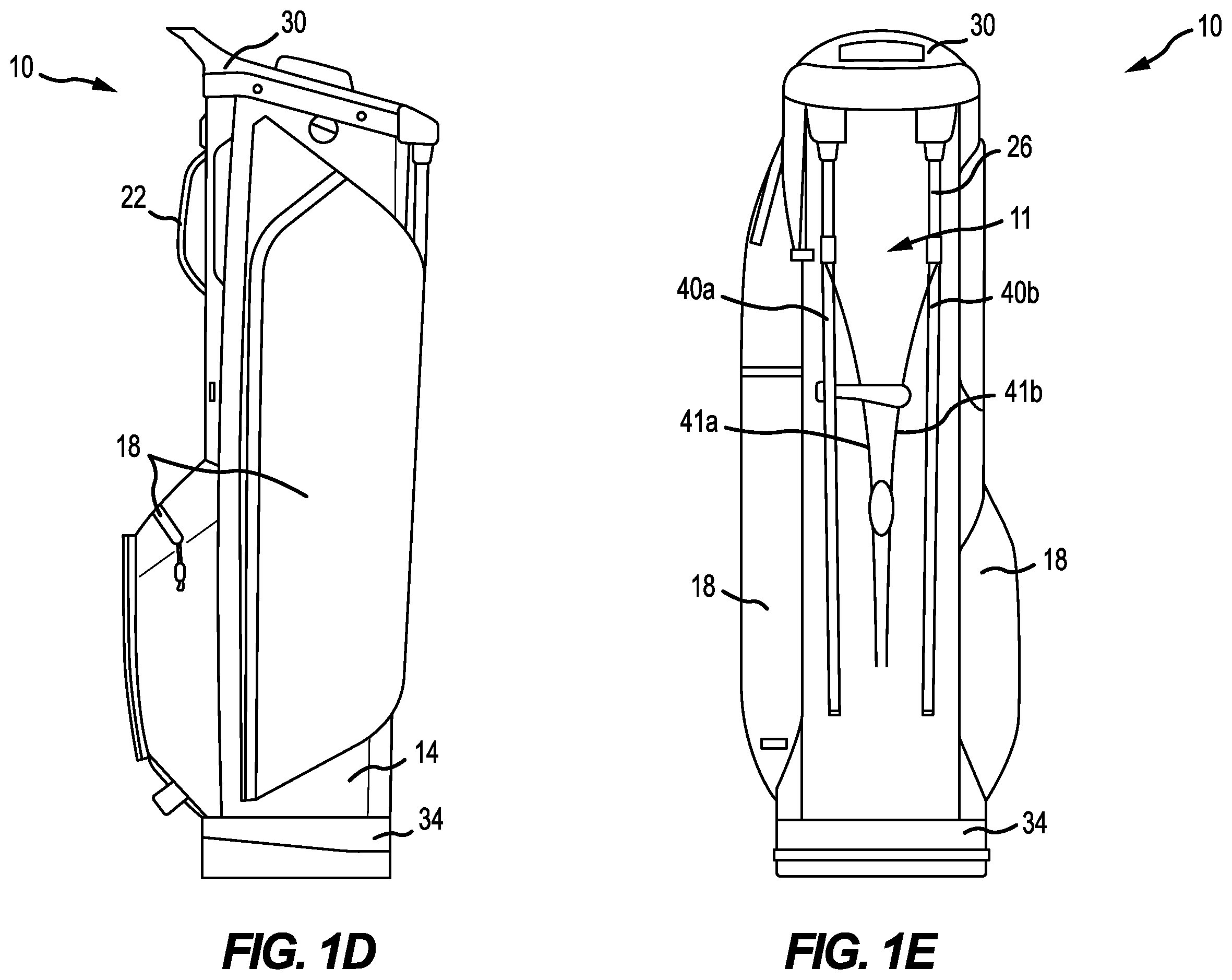 Patent US12508481 Figure 3 – Snap fit golf bag assembly