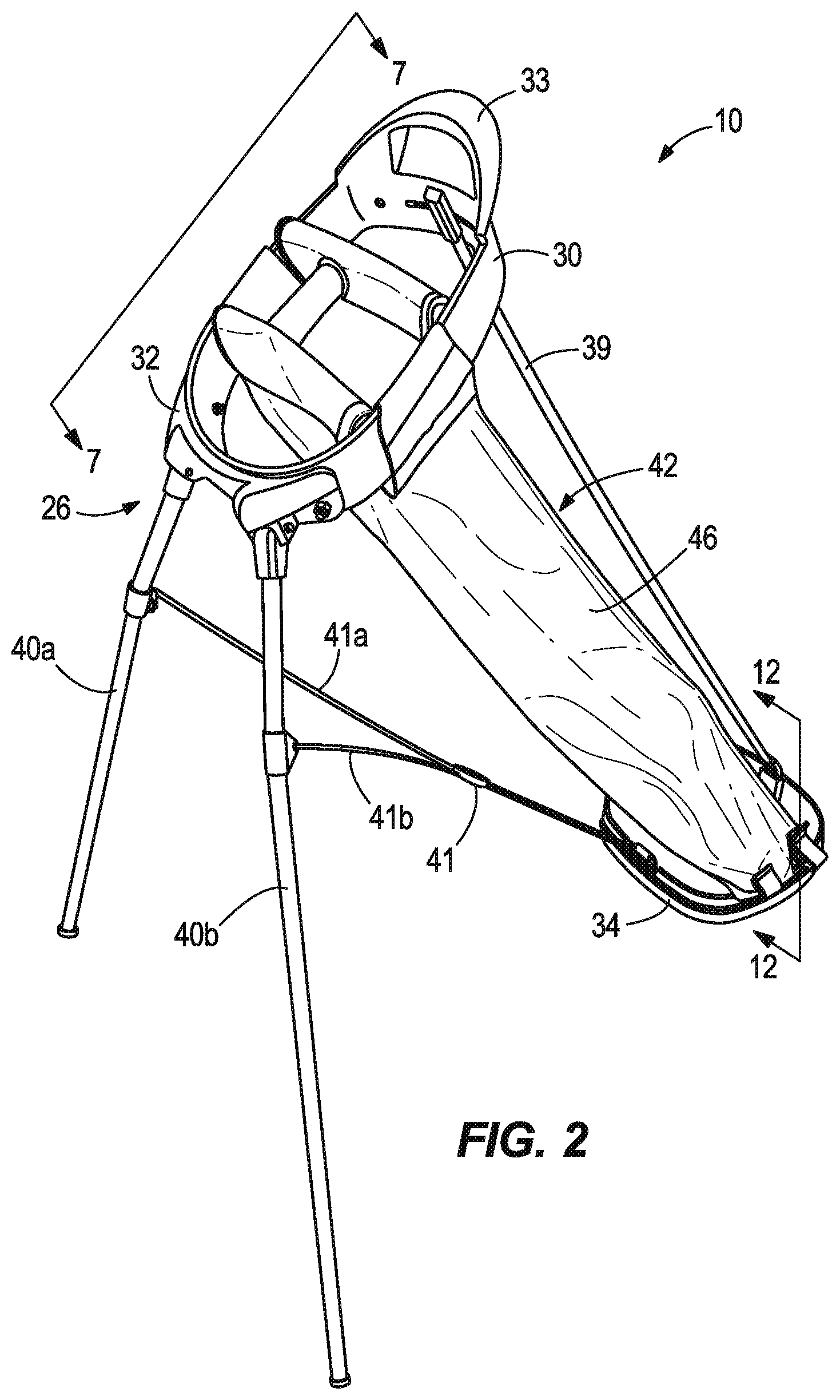 Patent US12508481 Figure 4 – Snap fit golf bag assembly