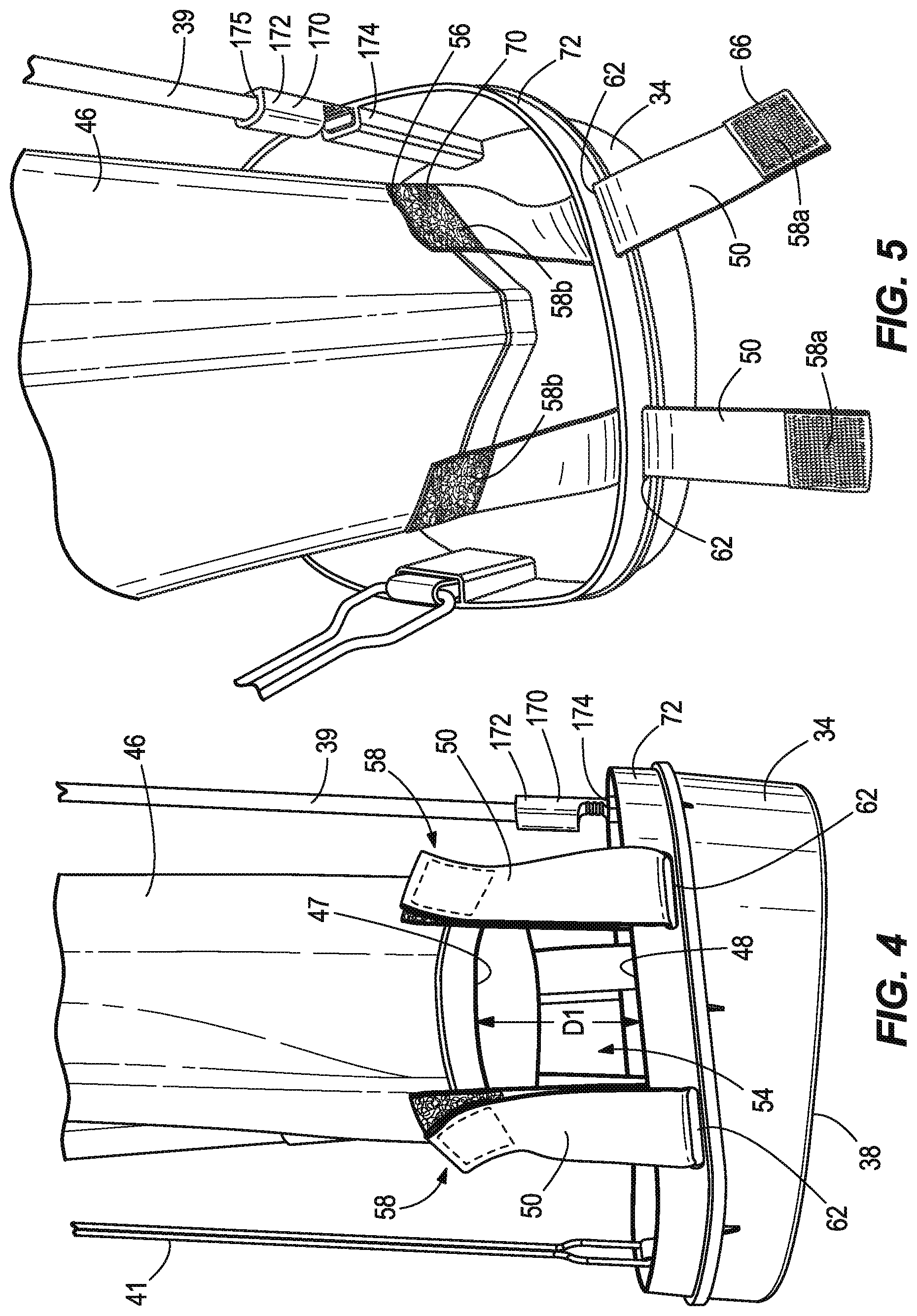 Patent US12508481 Figure 6 – Snap fit golf bag assembly