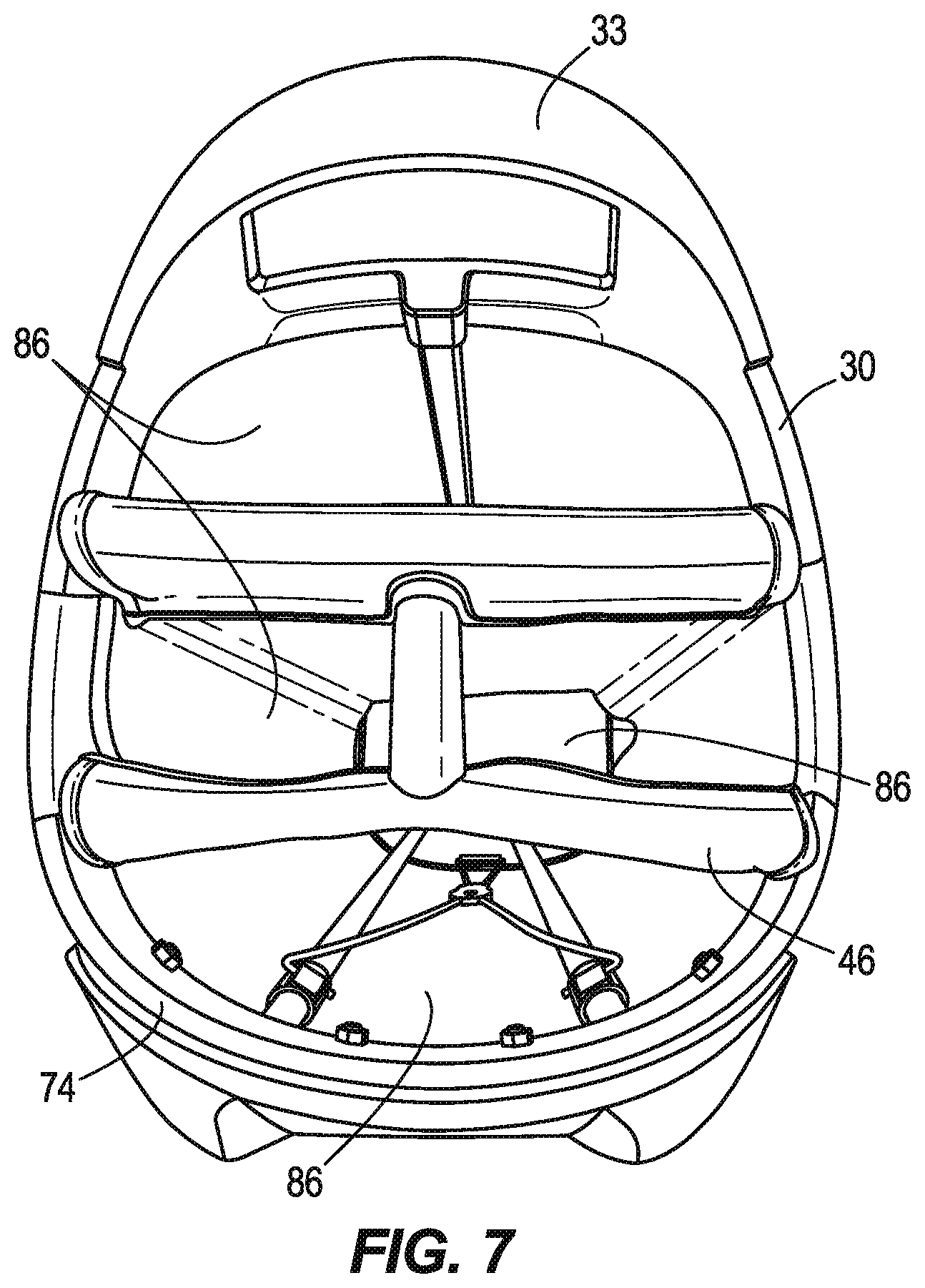 Patent US12508481 Figure 9 – Snap fit golf bag assembly