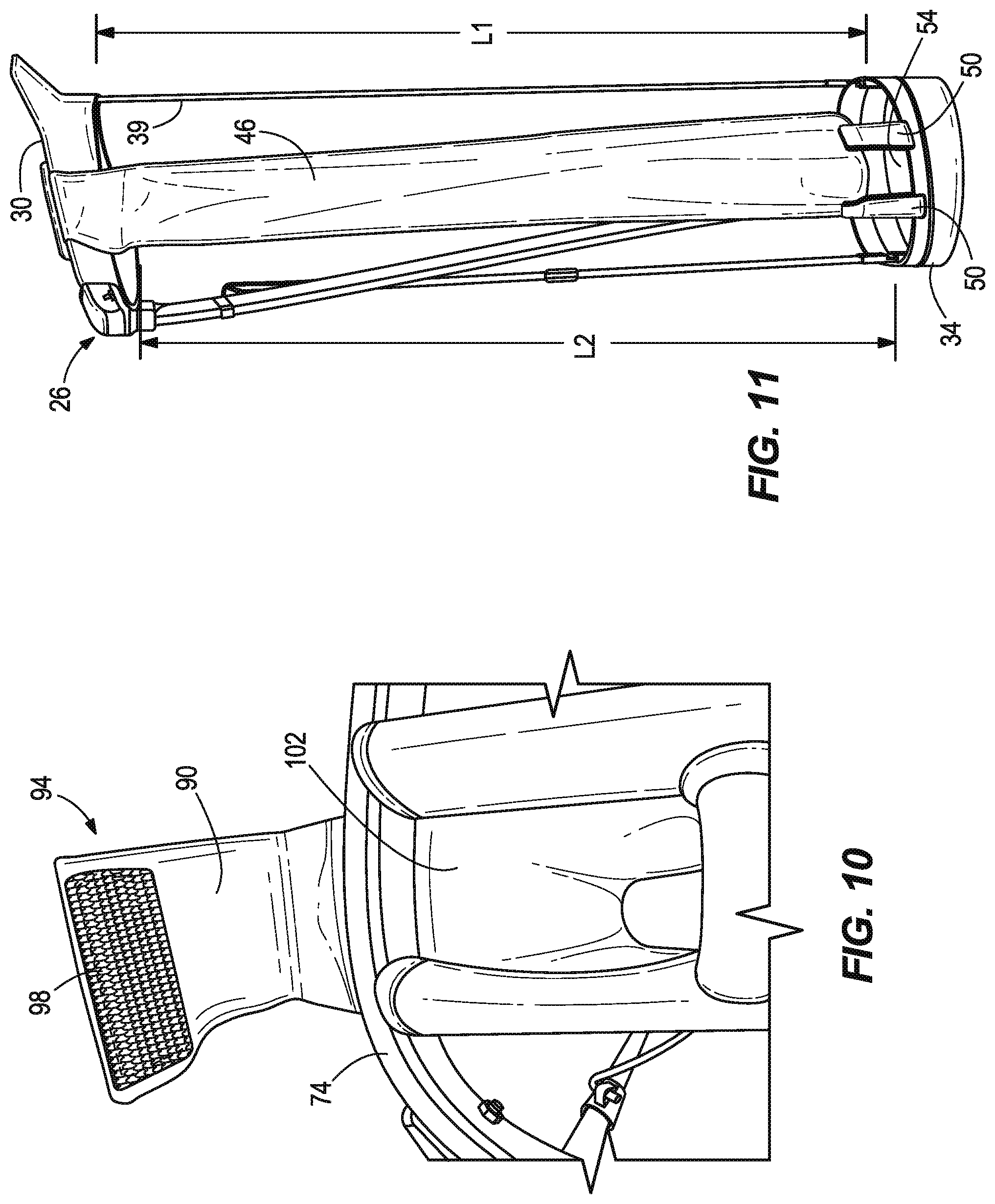 Patent US12508481 Figure 11 – Snap fit golf bag assembly