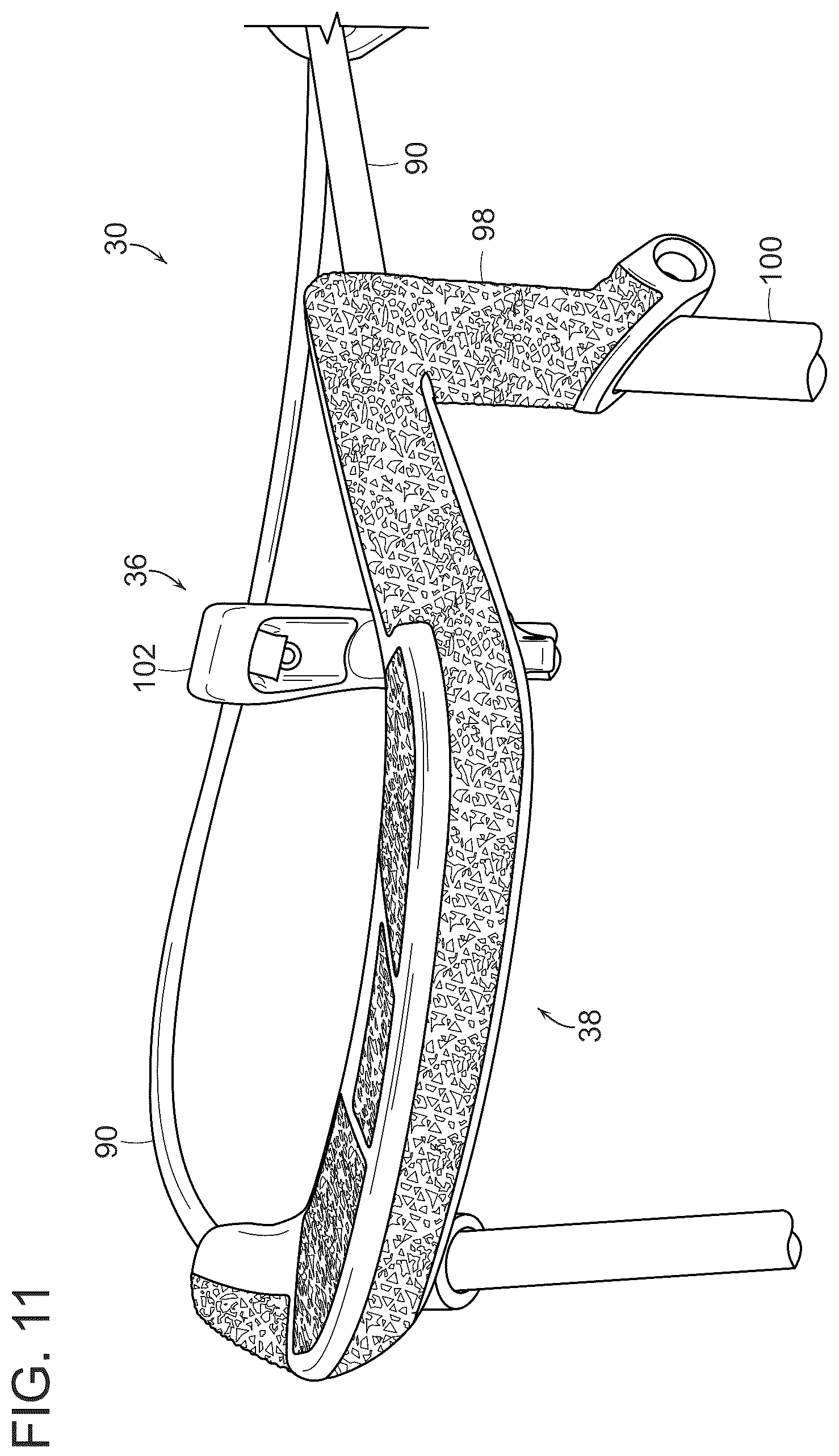 Patent US12508482 Figure 14 – Golf bag having lightweight top frame with three-dimensional printed structures