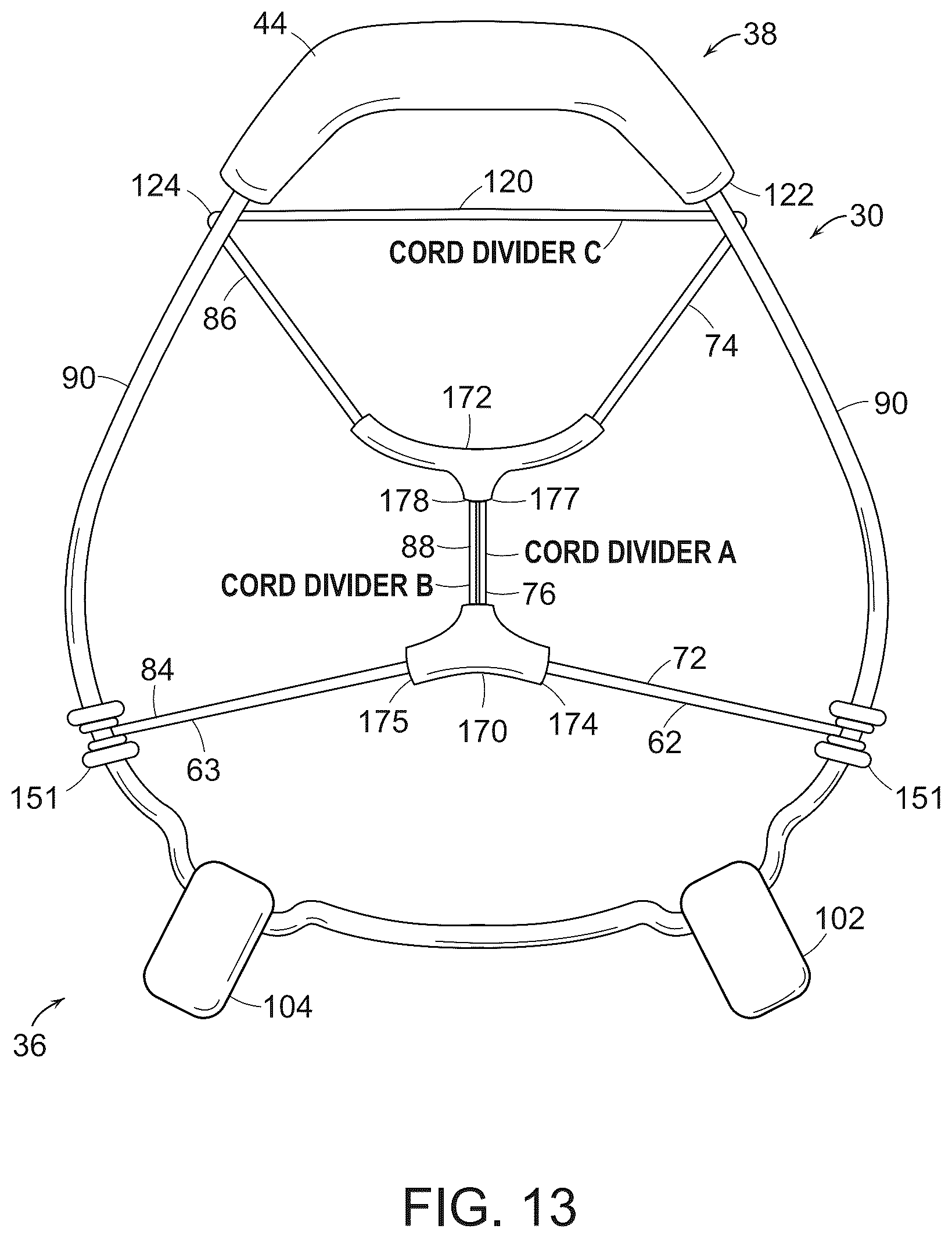 Patent US12508482 Figure 16 – Golf bag having lightweight top frame with three-dimensional printed structures