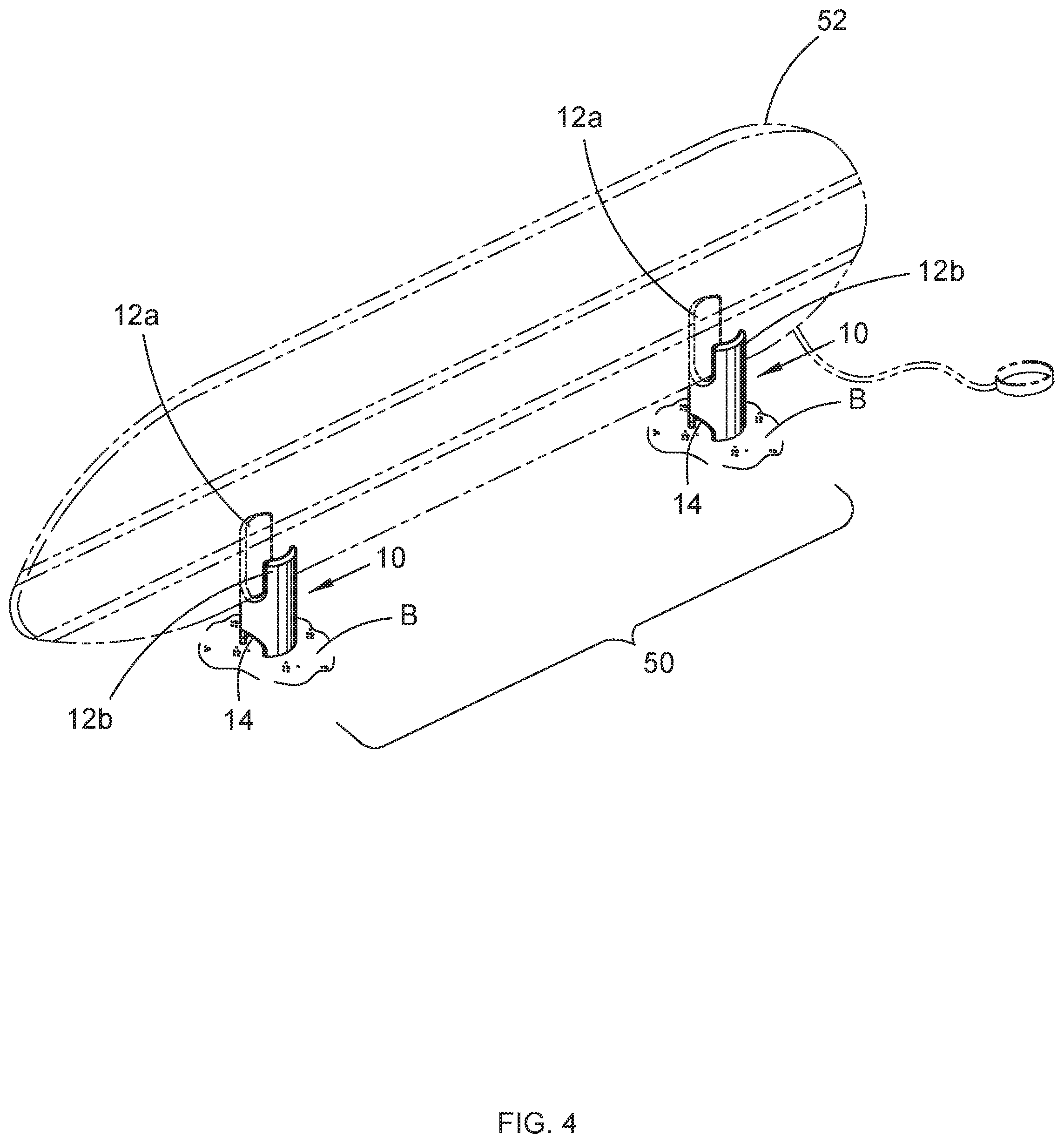 Patent US12508484 Figure 4 – Beach game and rack assemblies