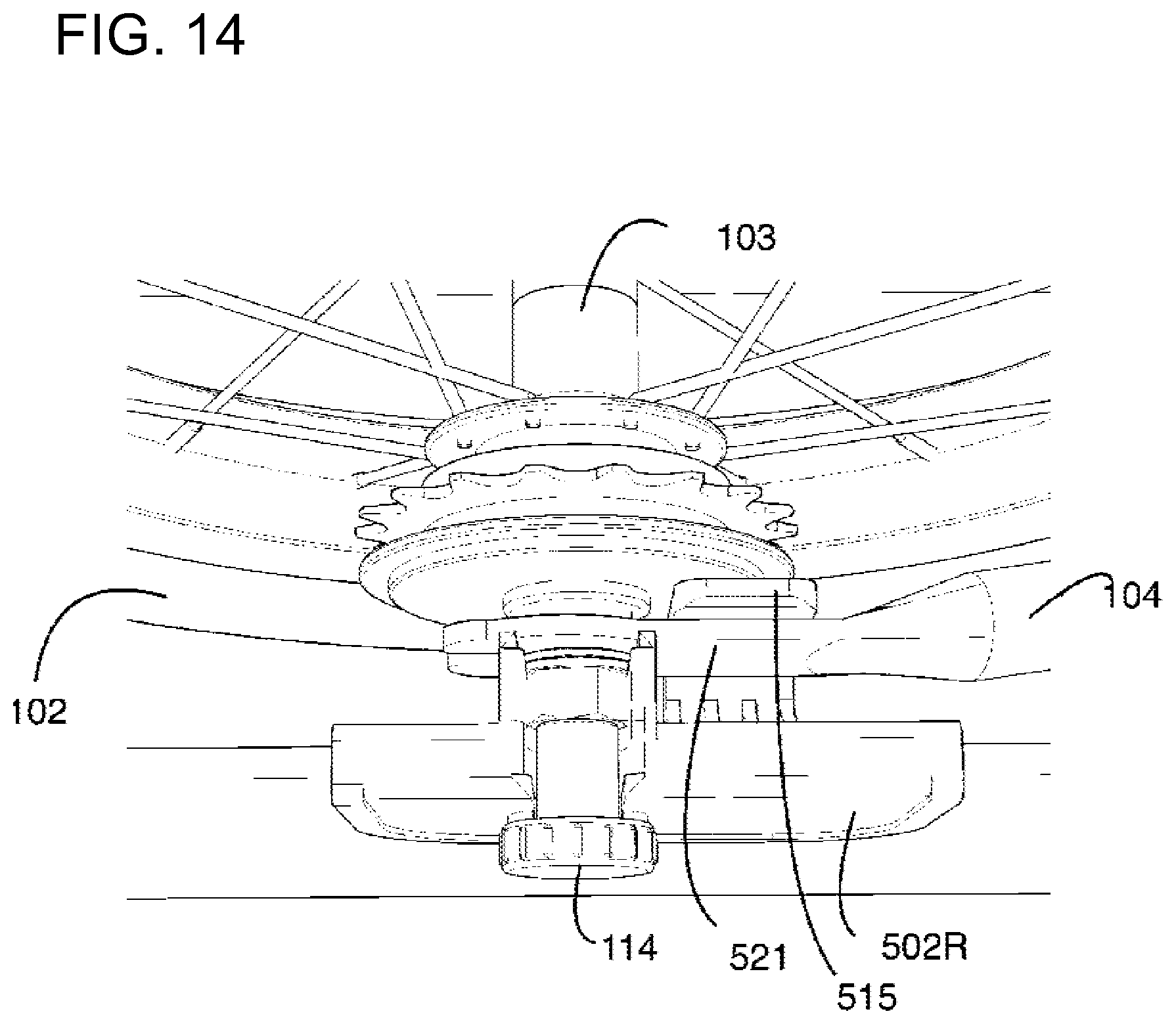 Patent US12508486 Figure 14 – Bicycle stand
