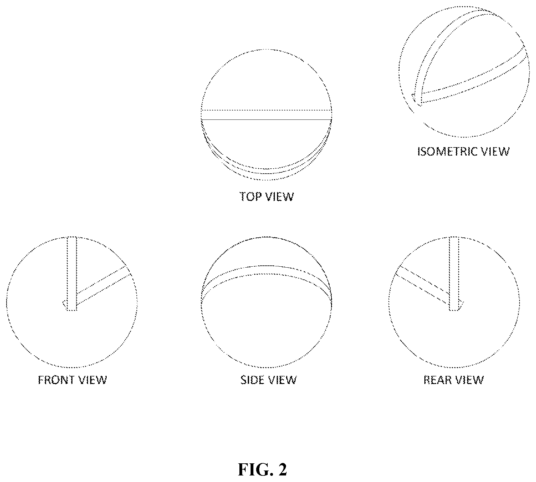 Patent US12508487 Figure 2 – Golf ball having at least one radar detectable mark