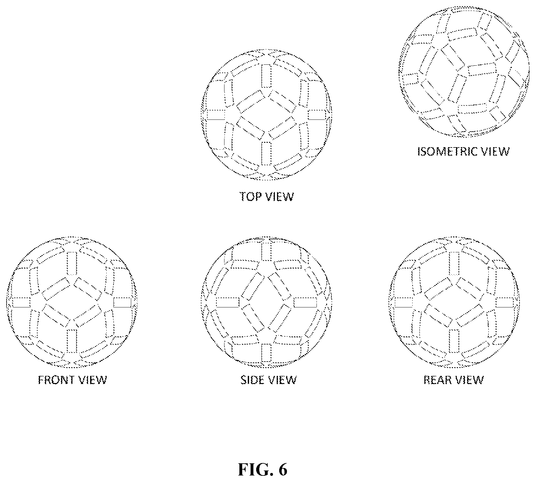 Patent US12508487 Figure 6 – Golf ball having at least one radar detectable mark