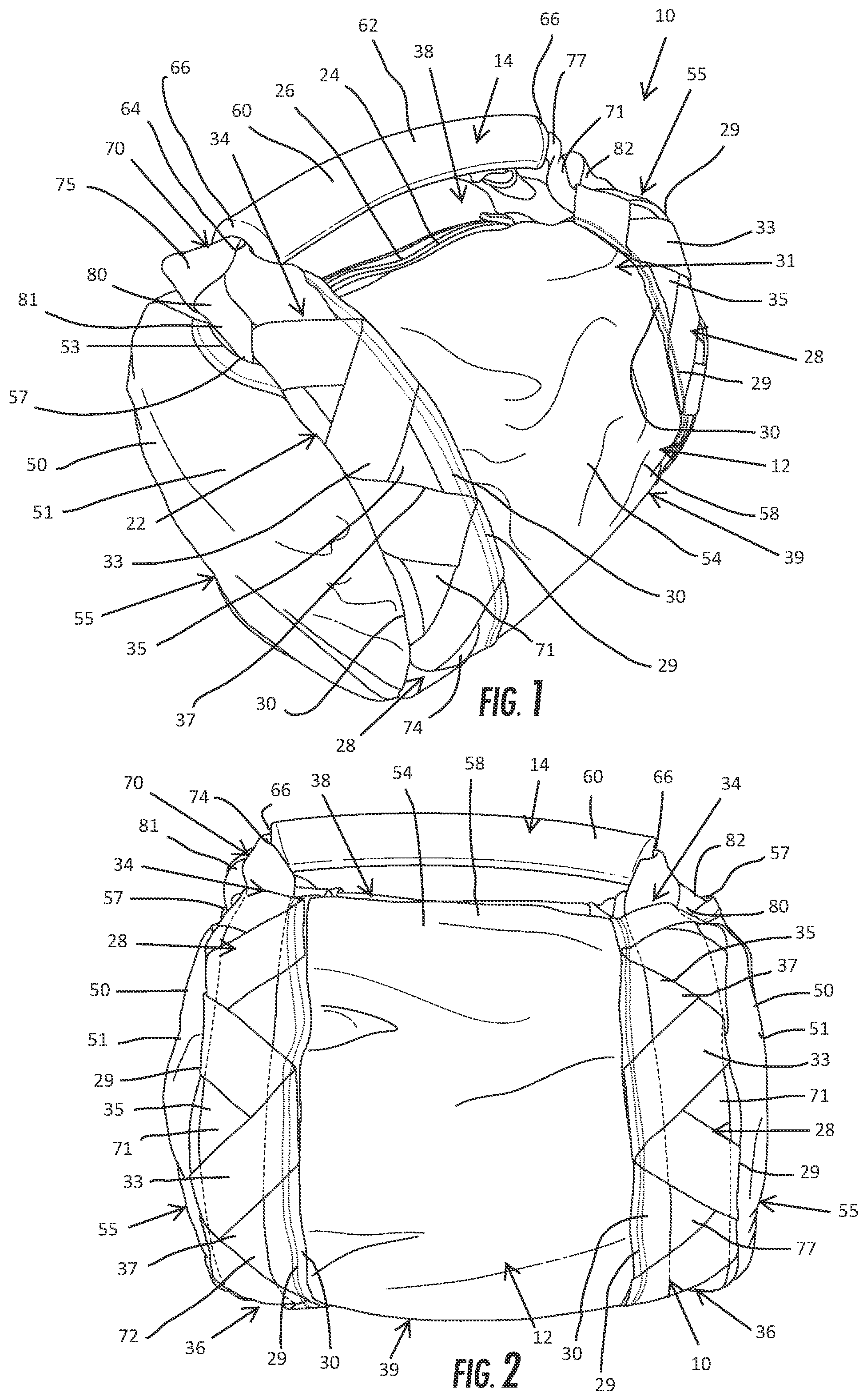 Patent US12508490 Figure 1 – Weighted bag and shell for holding one or more weighted articles