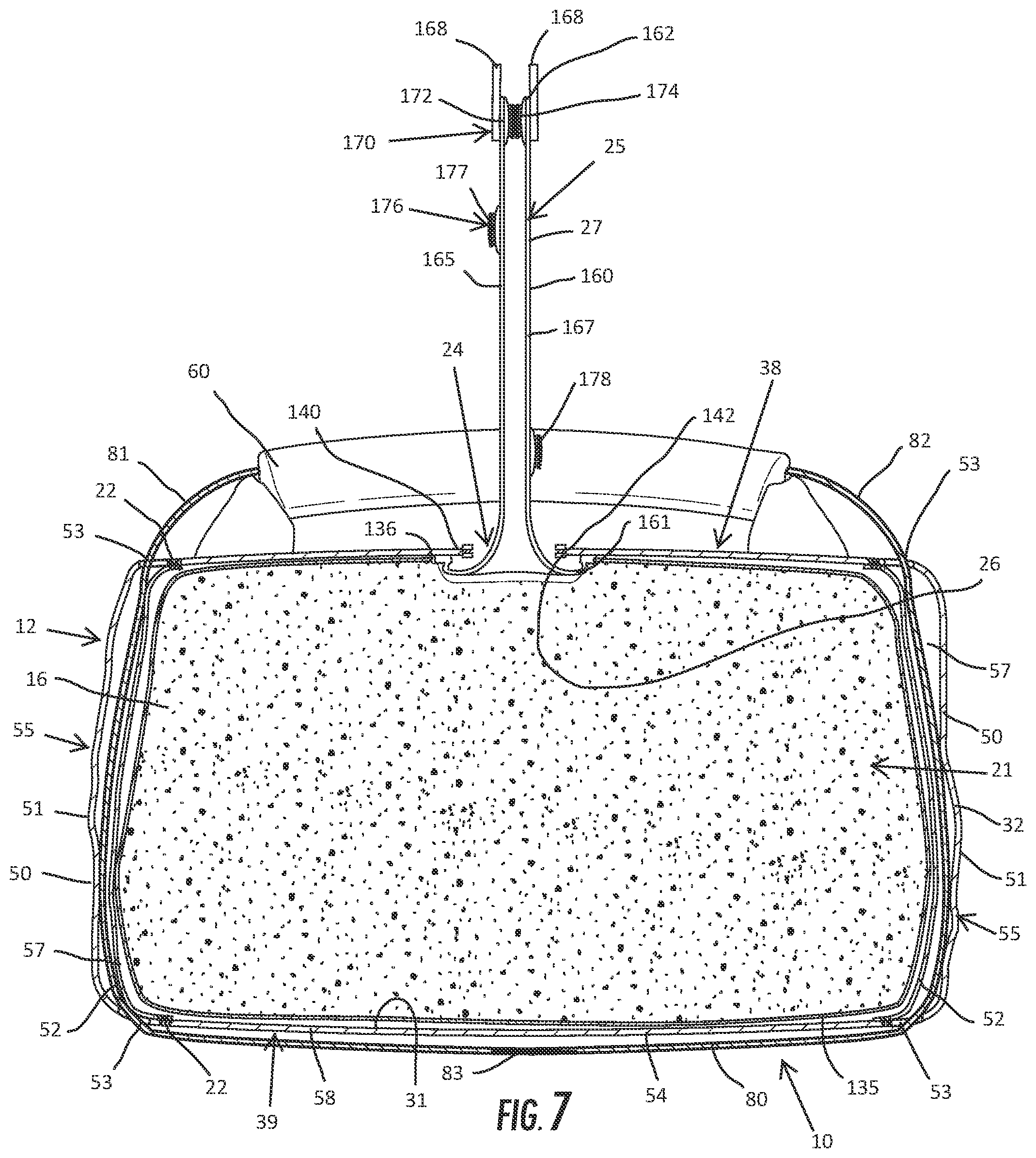 Patent US12508490 Figure 5 – Weighted bag and shell for holding one or more weighted articles