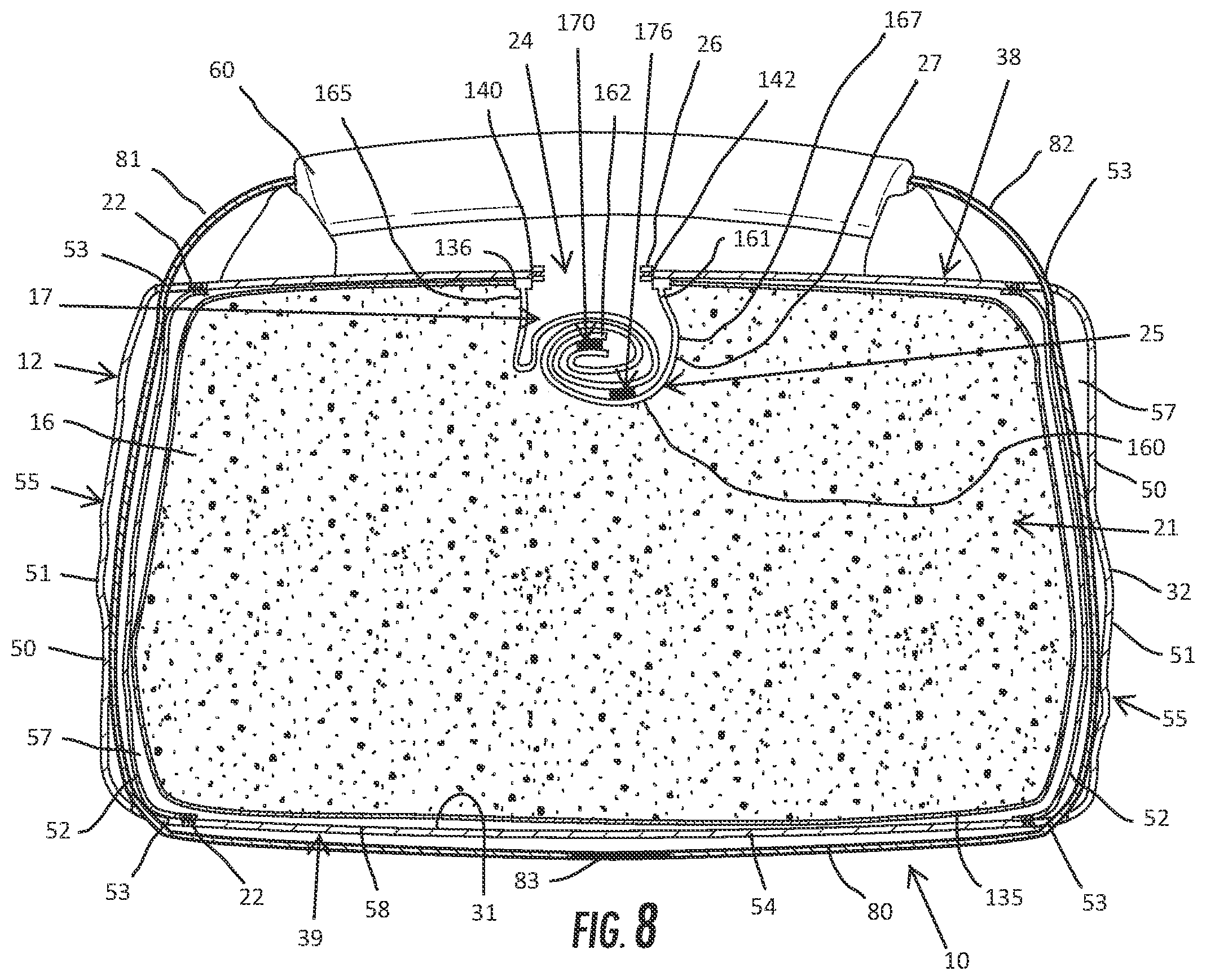 Patent US12508490 Figure 6 – Weighted bag and shell for holding one or more weighted articles