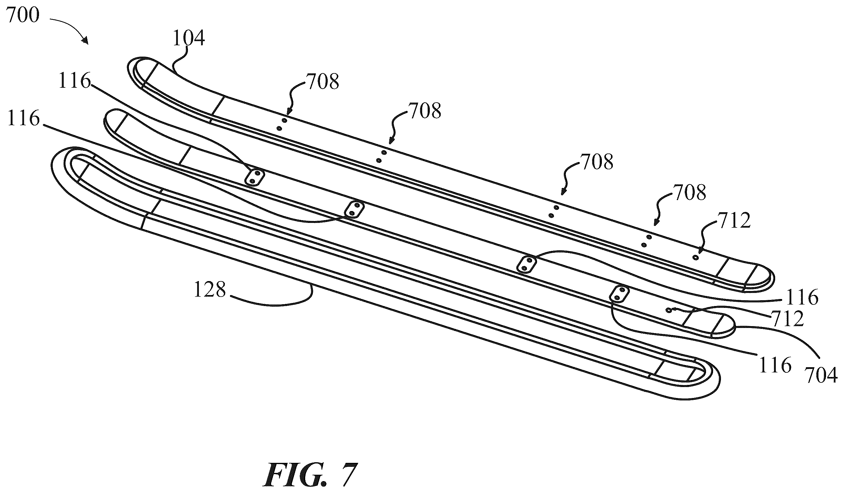 Patent US12508493 Figure 8 – Device and method of manufacturing for a snow and water sport sliding device with a pneumatic core