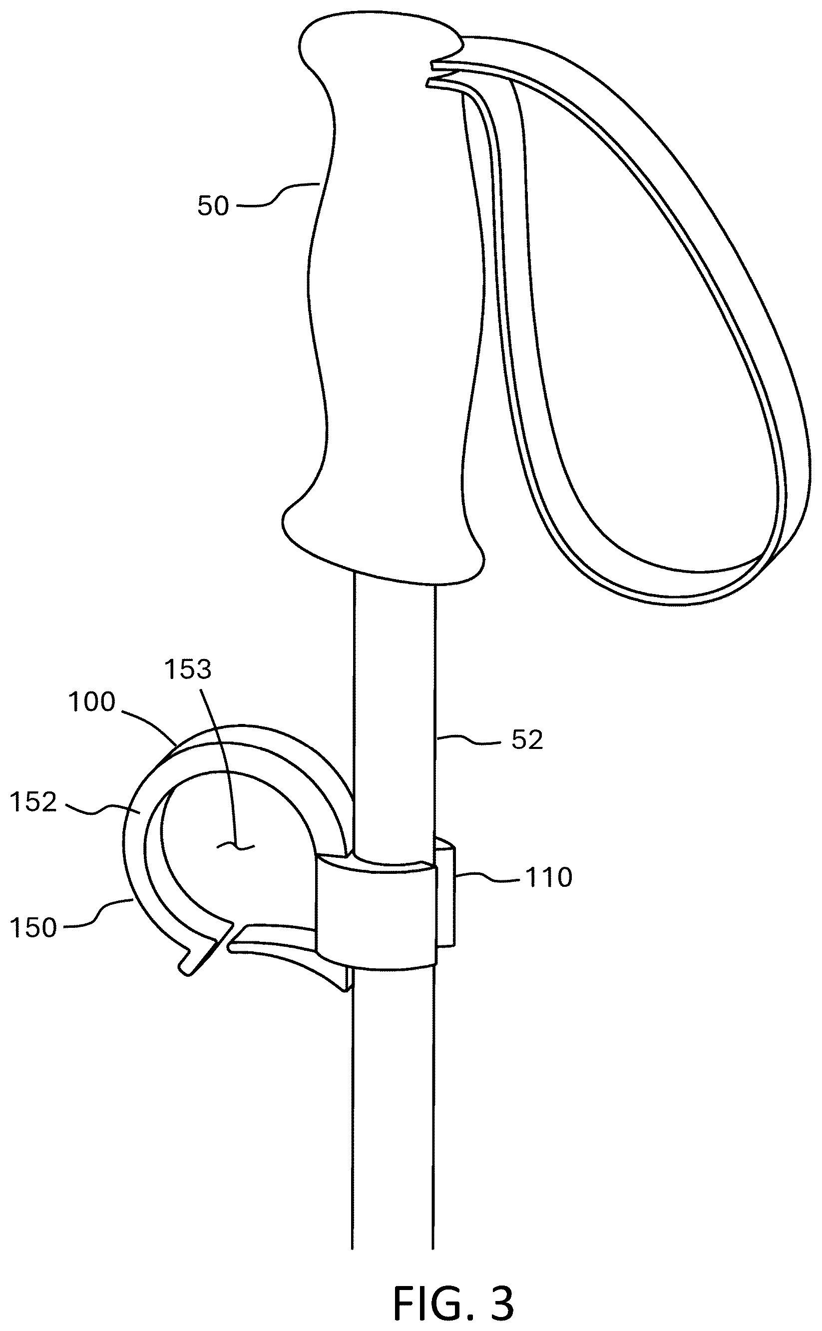 Patent US12508495 Figure 3 – Ski pole hook