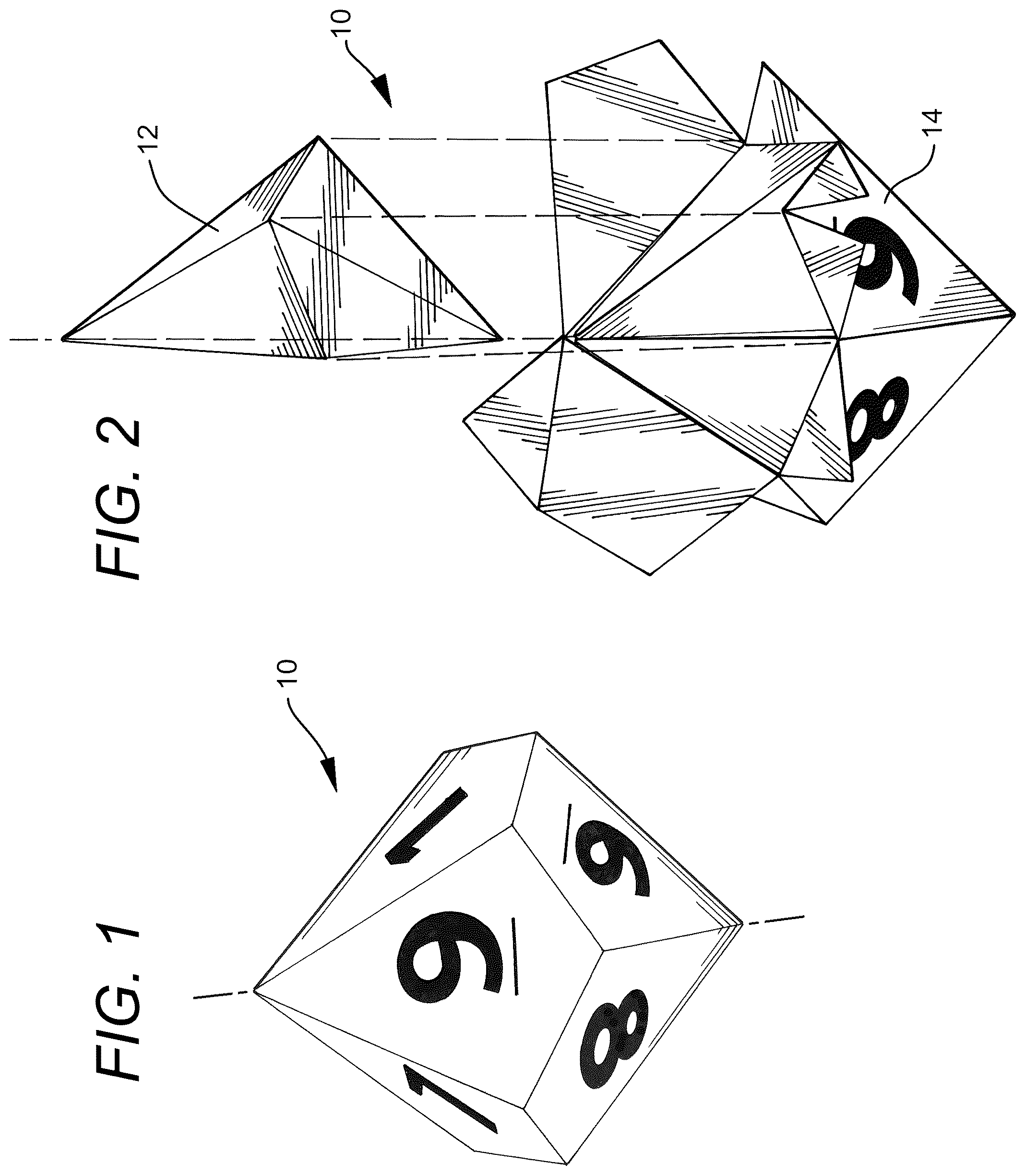 Patent US12508497 Figure 1 – Die for game