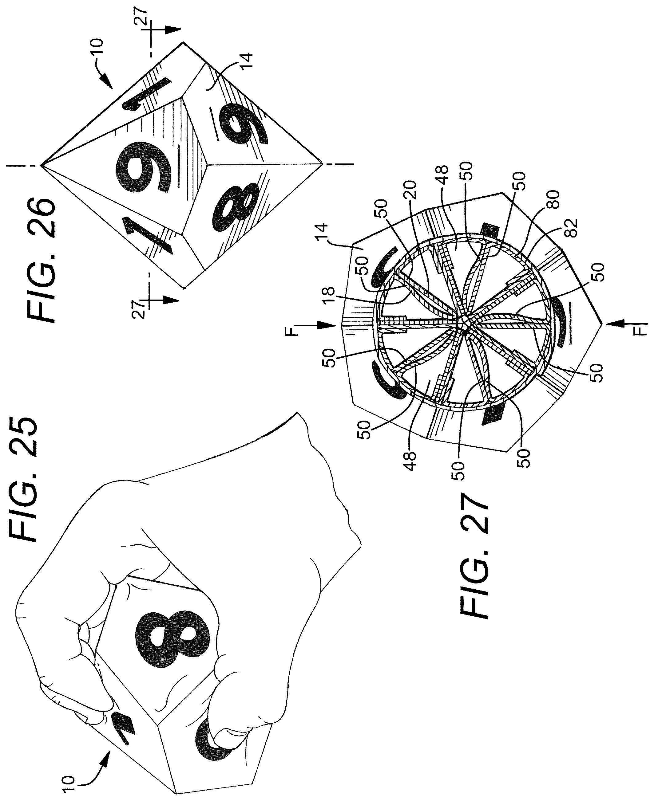Patent US12508497 Figure 8 – Die for game