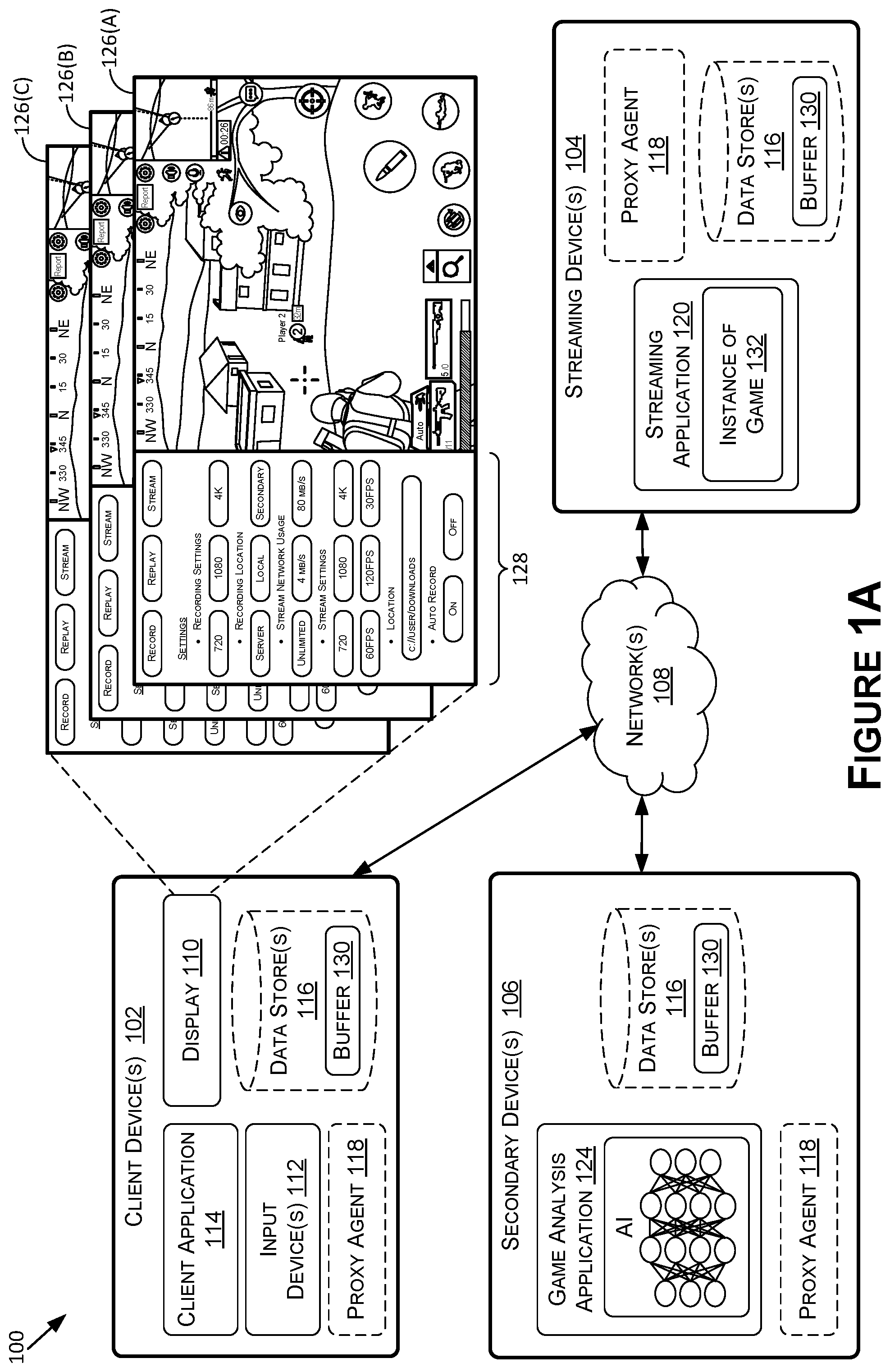 Patent US12508515 Figure 1 – Dynamic allocation of compute resources for highlight generation in cloud gaming systems