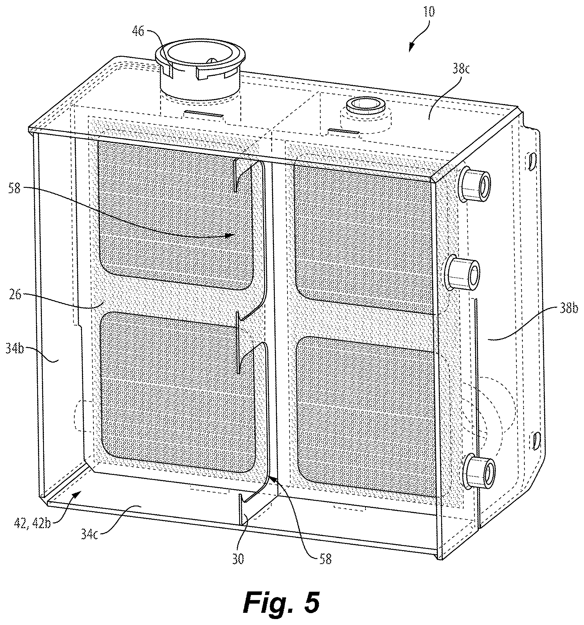Patent US12508522 Figure 5 – Deaeration tank