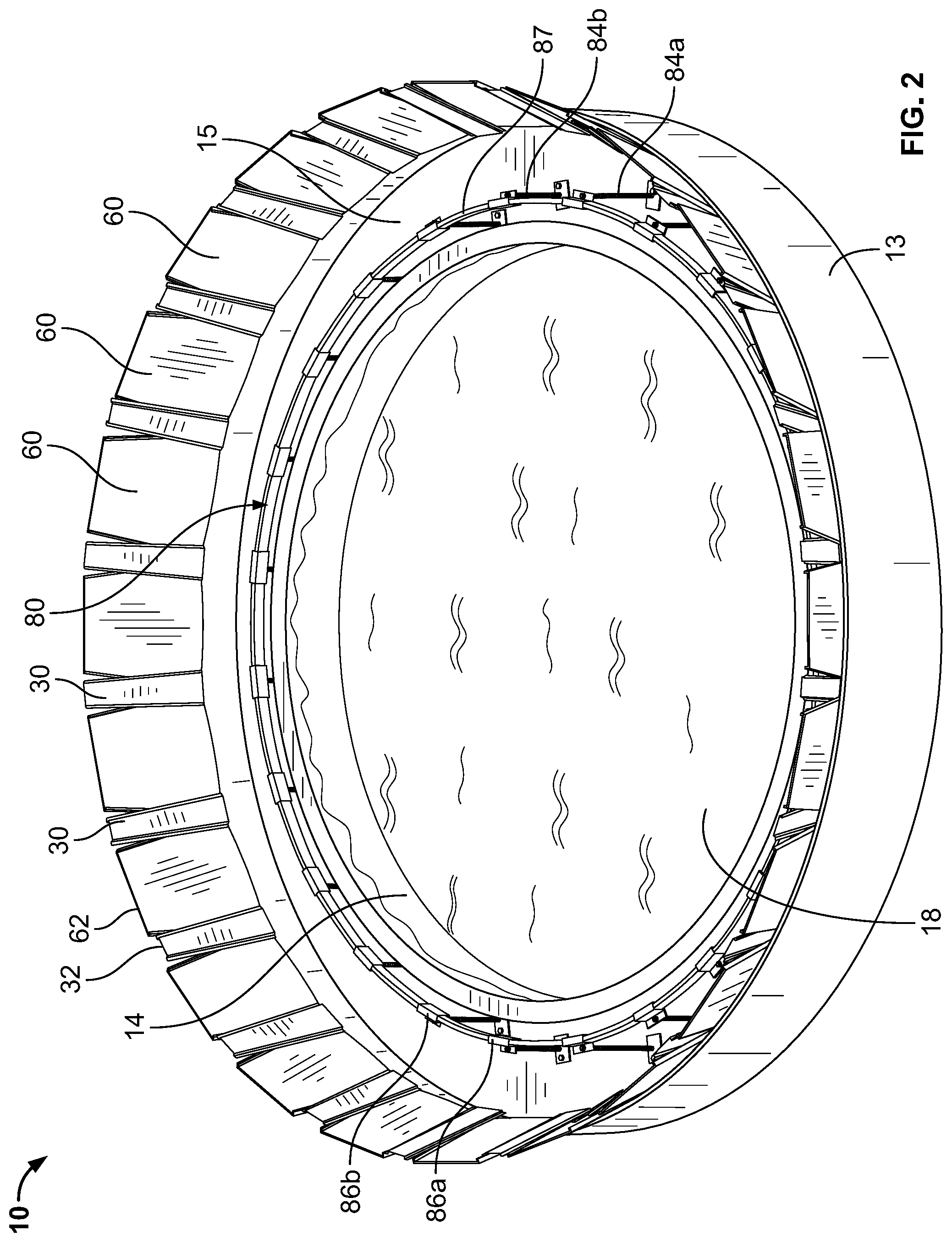 Patent US12508523 Figure 2 – Launder cover system