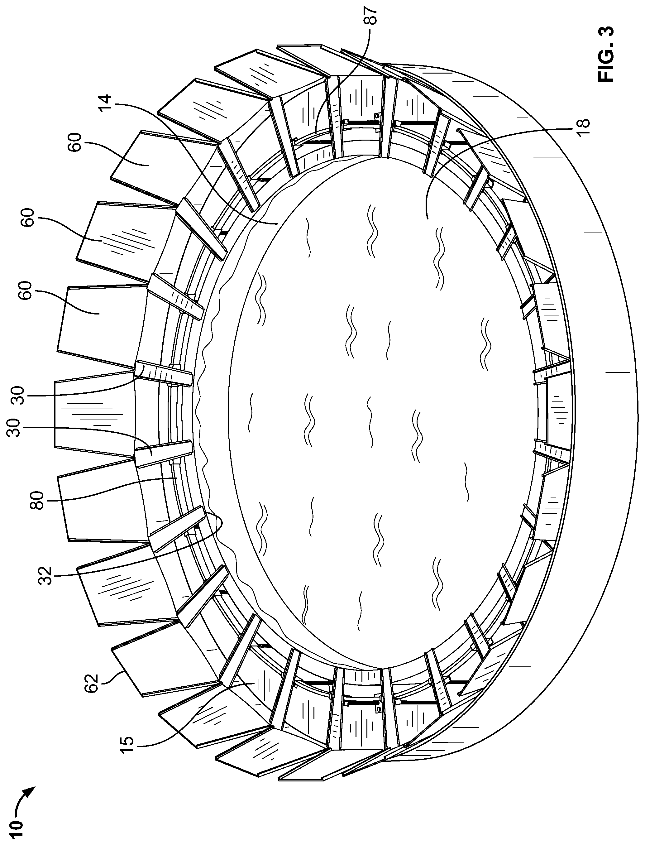Patent US12508523 Figure 3 – Launder cover system