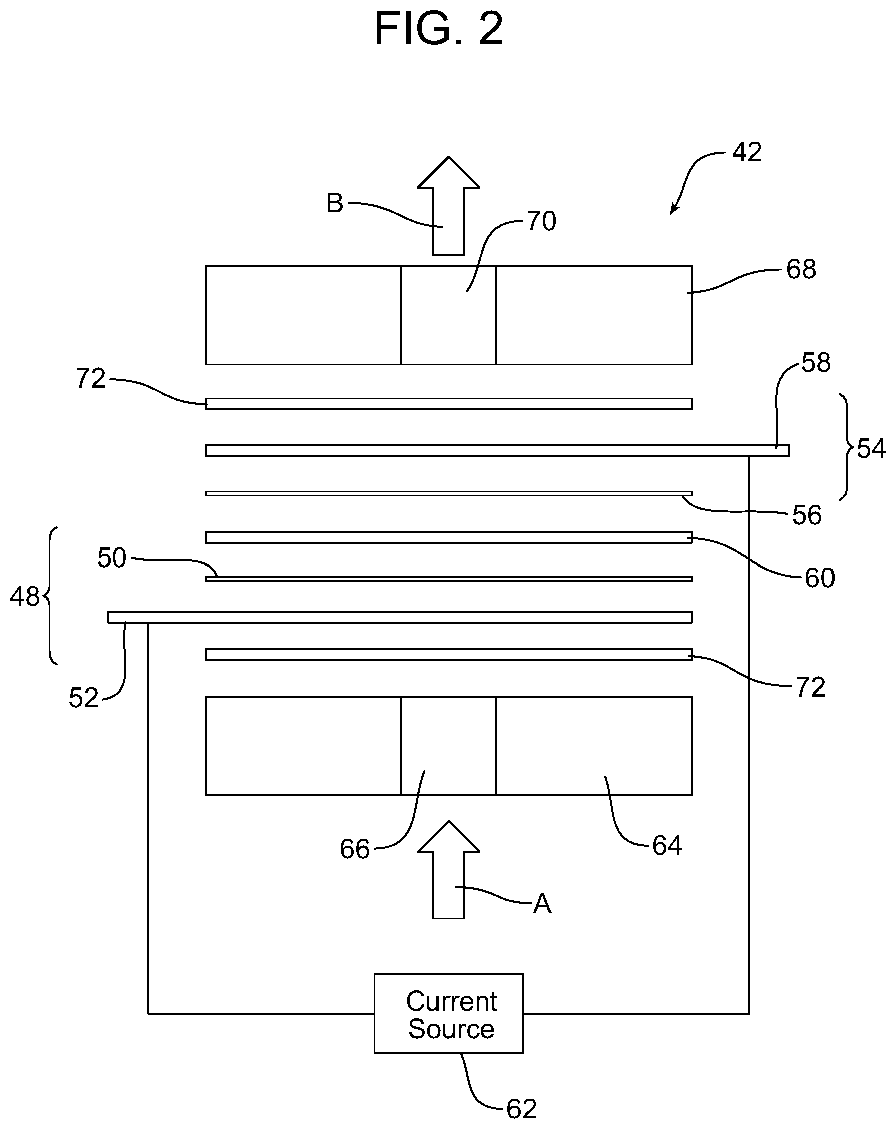 Patent US12508540 Figure 2 – Electrochemical cell, method and apparatus for capturing carbon dioxide from flue gas and decomposing nitrosamine compounds