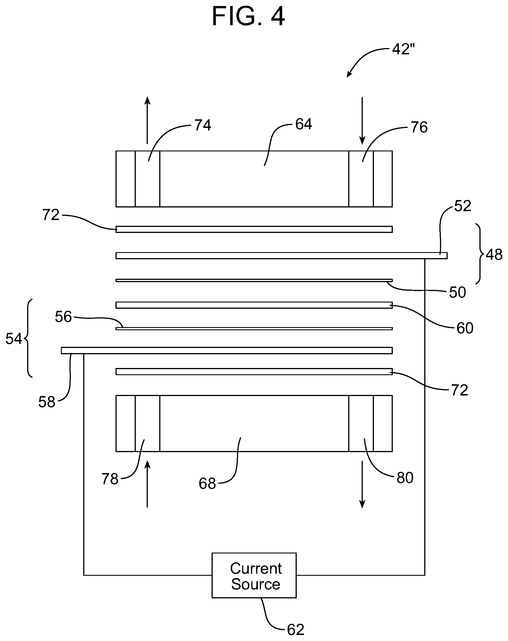 Patent US12508540 Figure 4 – Electrochemical cell, method and apparatus for capturing carbon dioxide from flue gas and decomposing nitrosamine compounds