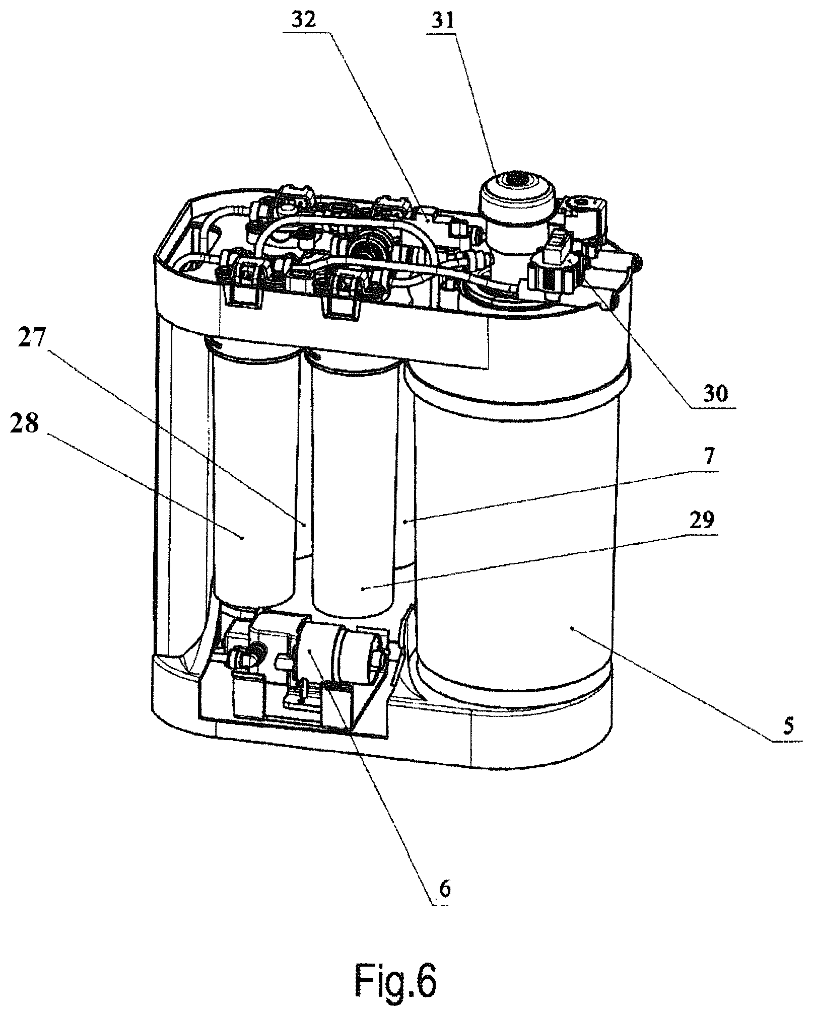 Patent US12508545 Figure 6 – Liquid purification system