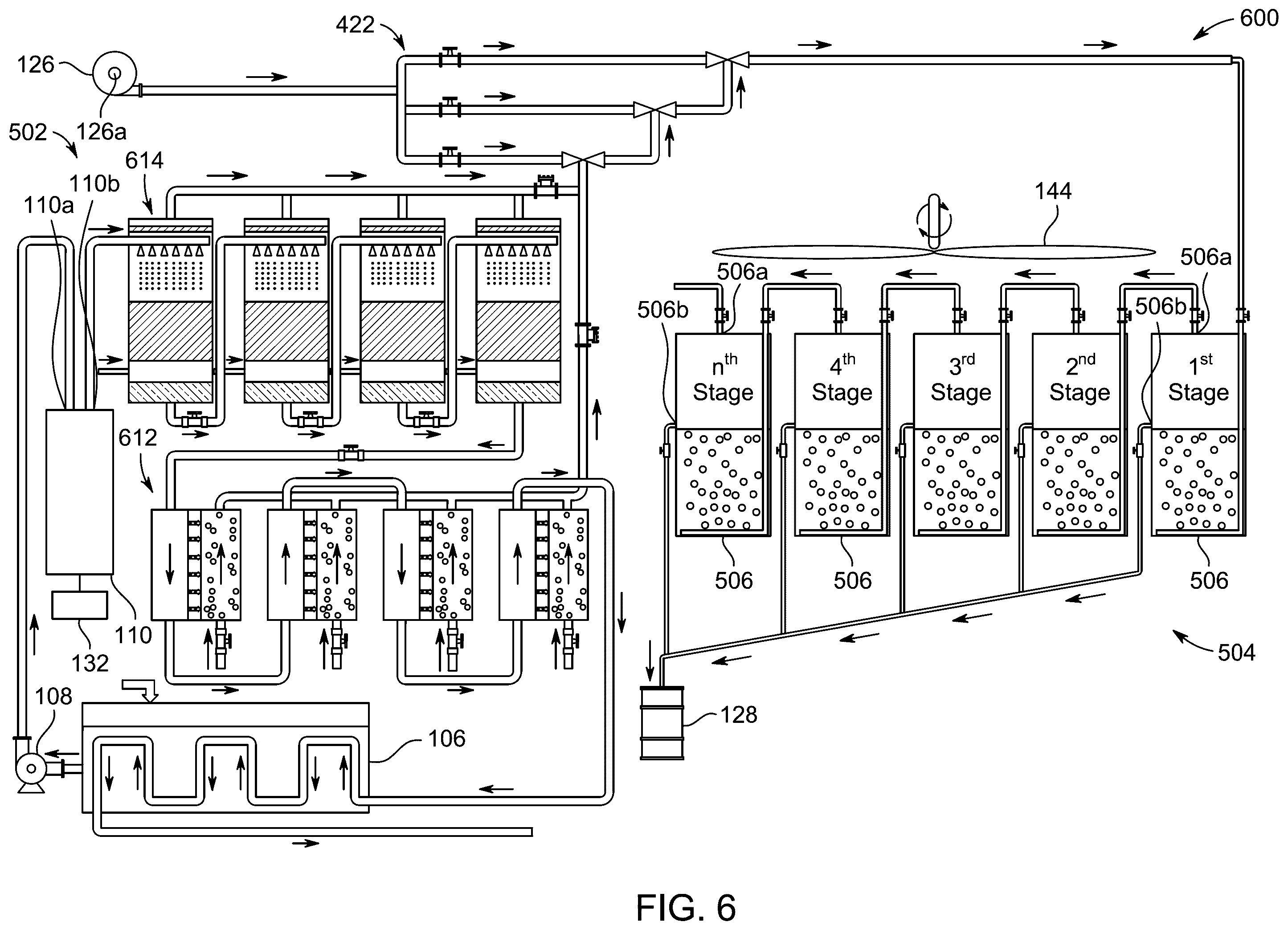Patent US12508547 Figure 10 – System for desalinating water with multiple desalination processes