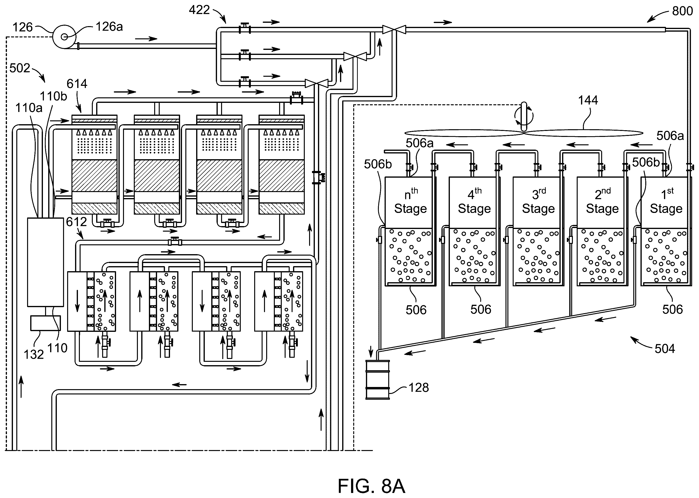 Patent US12508547 Figure 12 – System for desalinating water with multiple desalination processes