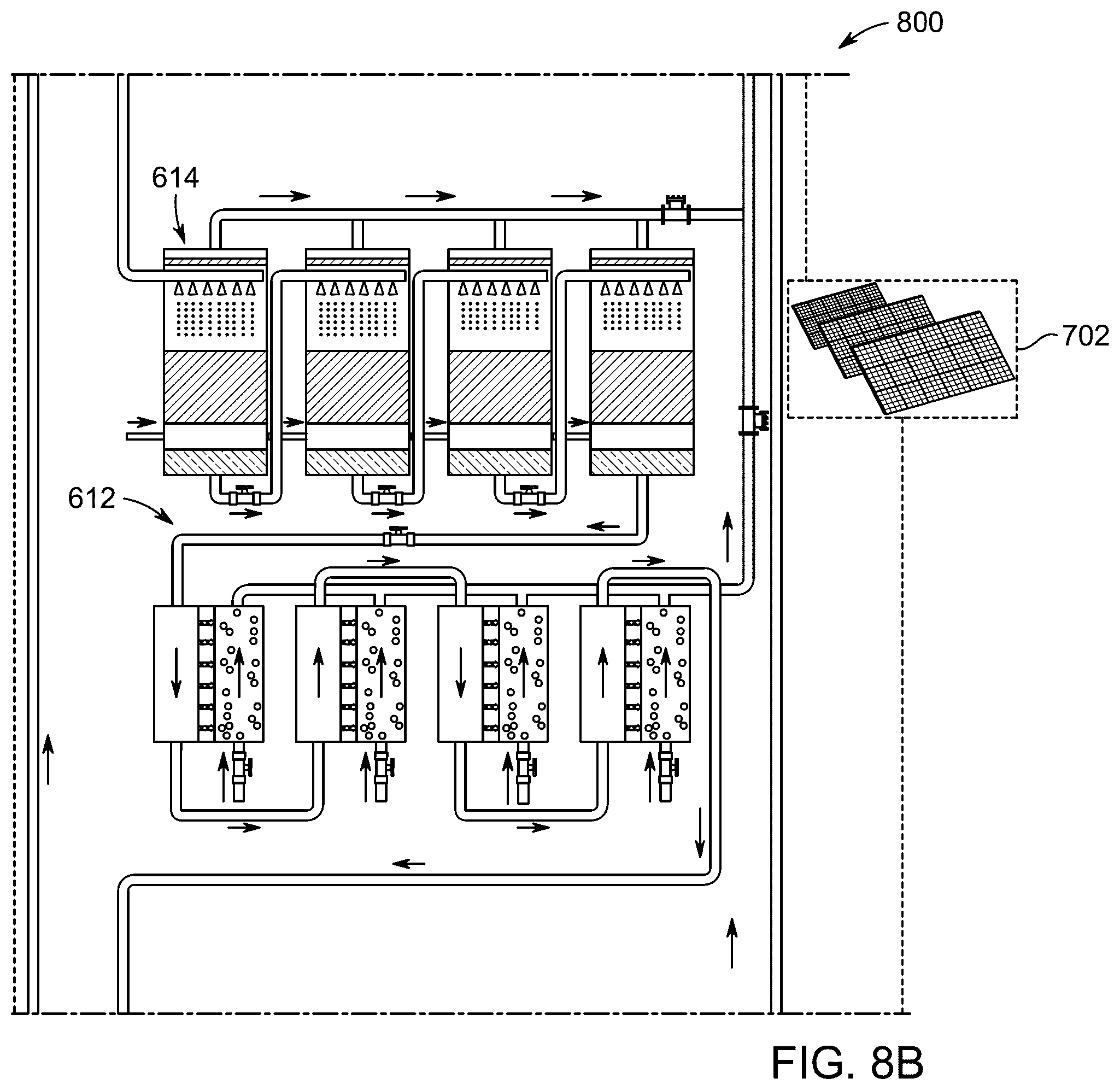 Patent US12508547 Figure 13 – System for desalinating water with multiple desalination processes