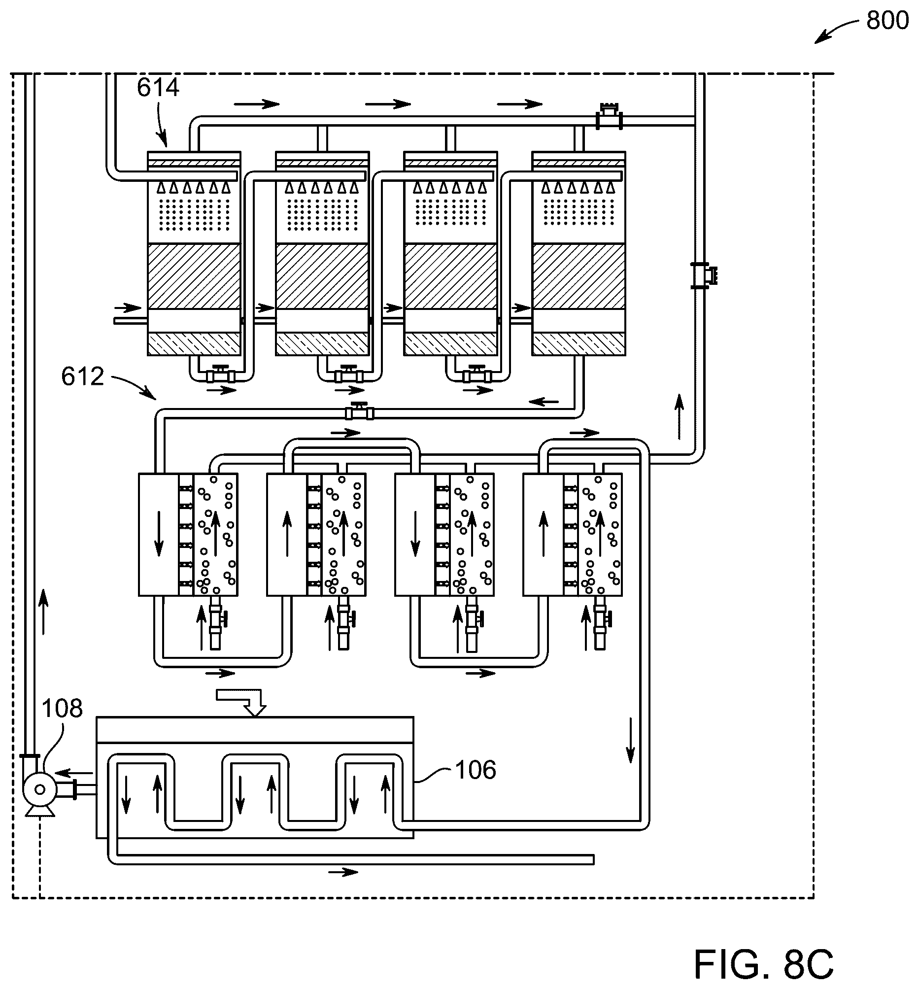Patent US12508547 Figure 14 – System for desalinating water with multiple desalination processes