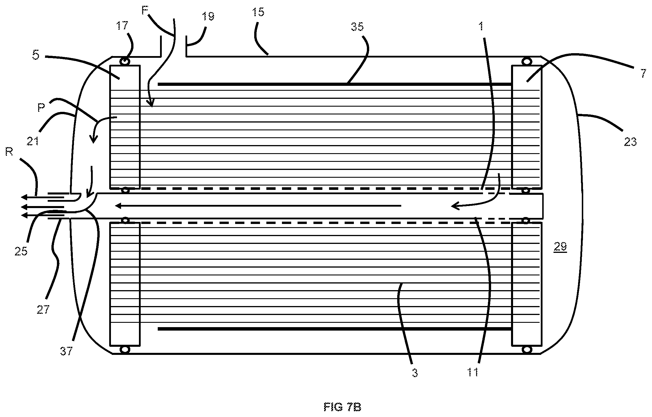Patent US12508549 Figure 9 – Gas separation membrane bundle with convertible flow configurations