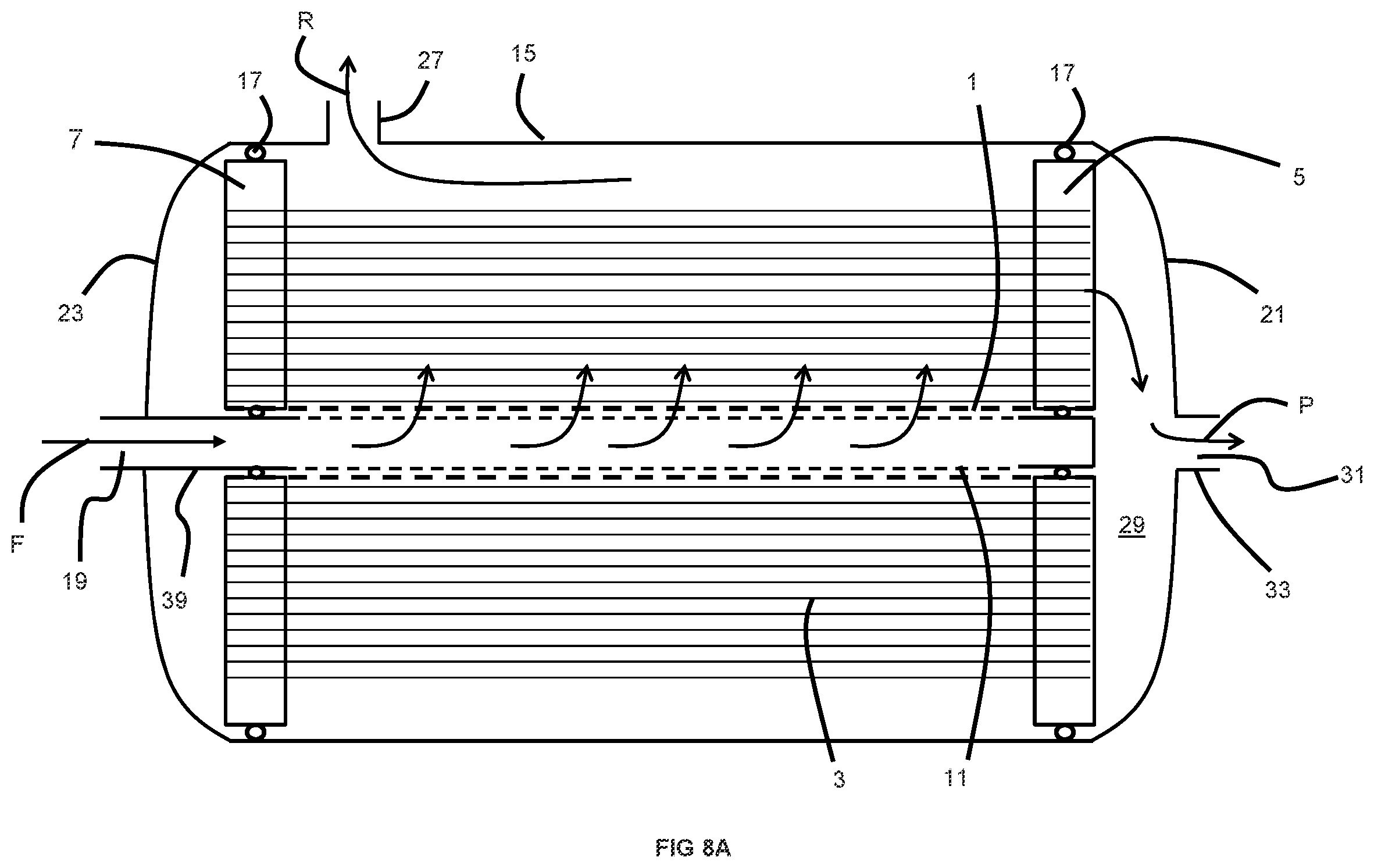 Patent US12508549 Figure 10 – Gas separation membrane bundle with convertible flow configurations