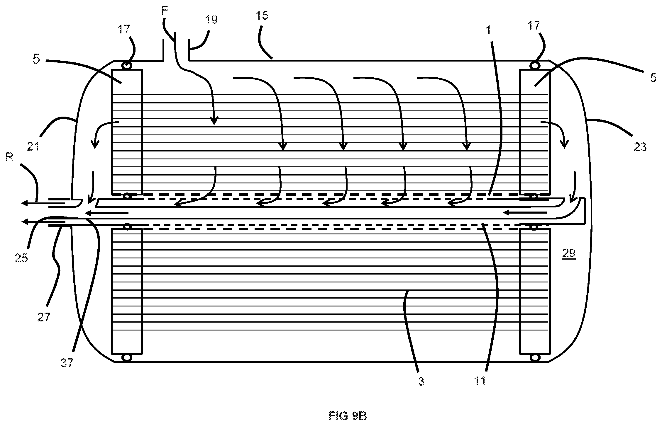 Patent US12508549 Figure 13 – Gas separation membrane bundle with convertible flow configurations