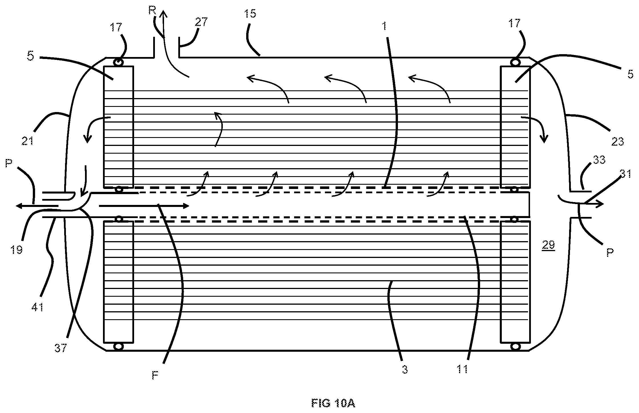 Patent US12508549 Figure 16 – Gas separation membrane bundle with convertible flow configurations