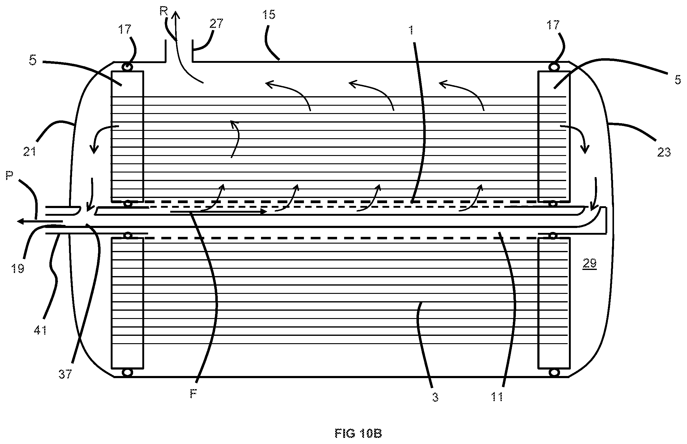 Patent US12508549 Figure 17 – Gas separation membrane bundle with convertible flow configurations