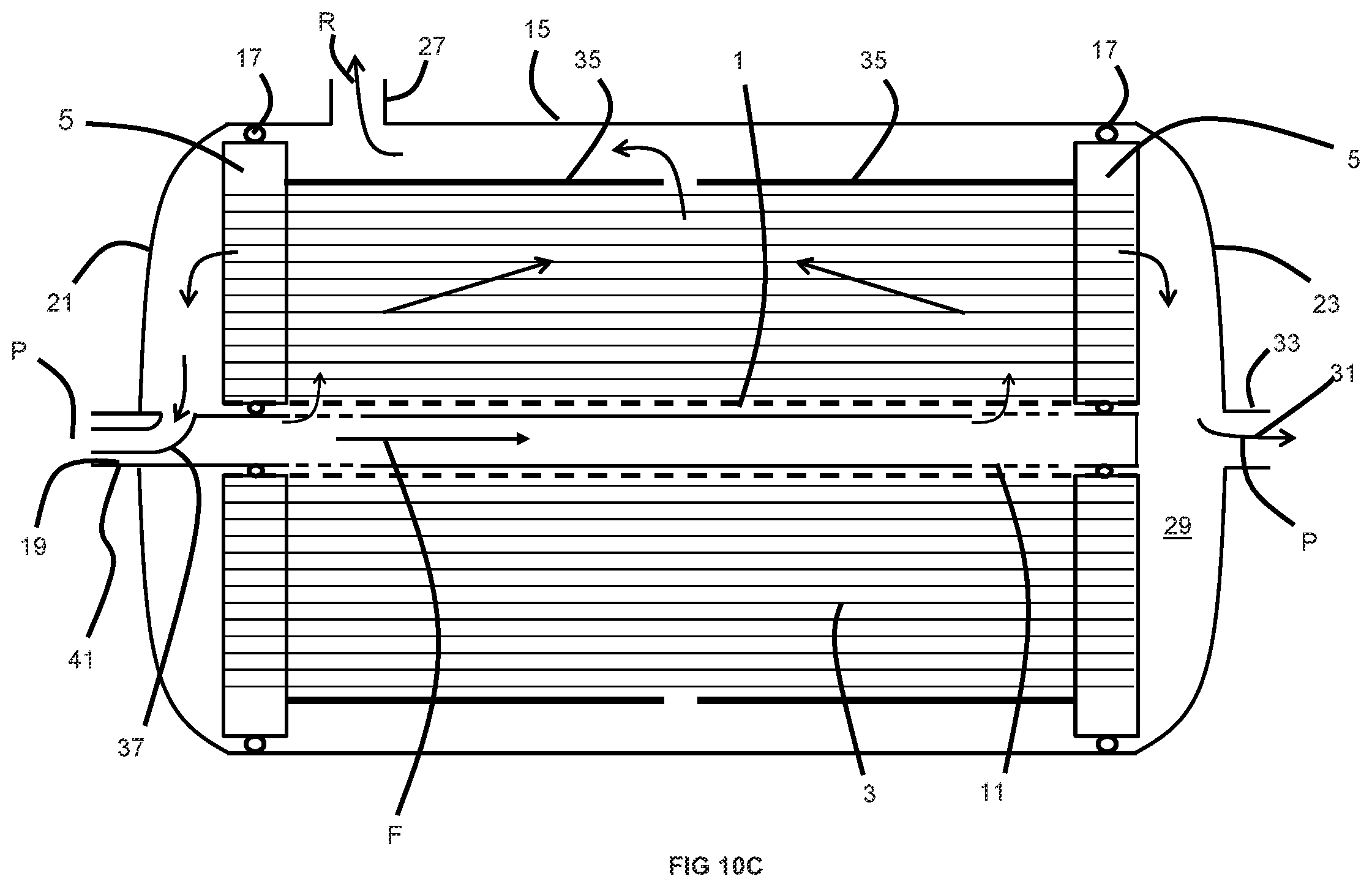 Patent US12508549 Figure 18 – Gas separation membrane bundle with convertible flow configurations
