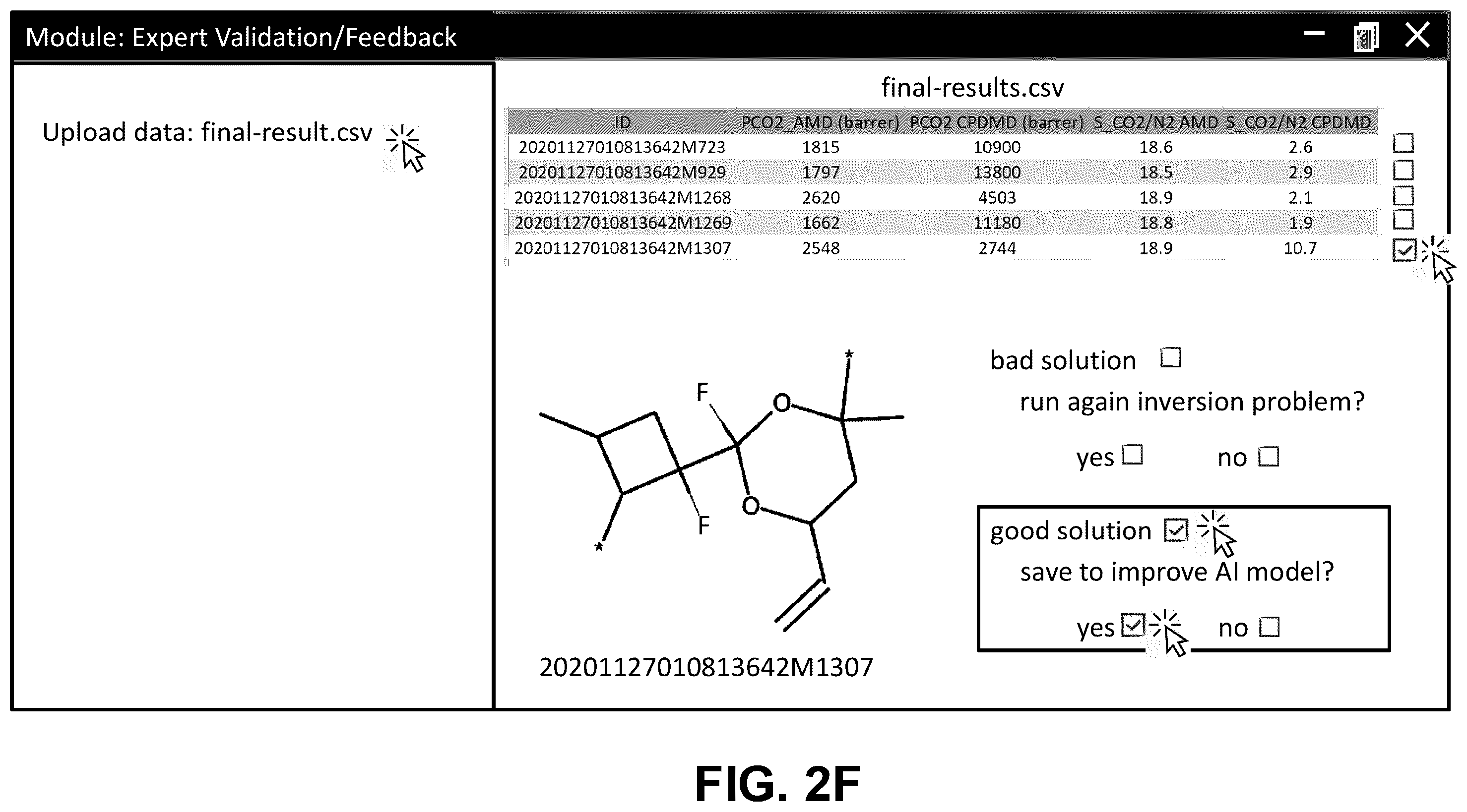 Patent US12508550 Figure 8 – Generating and validating optimized membranes for carbon dioxide separation in binary gas