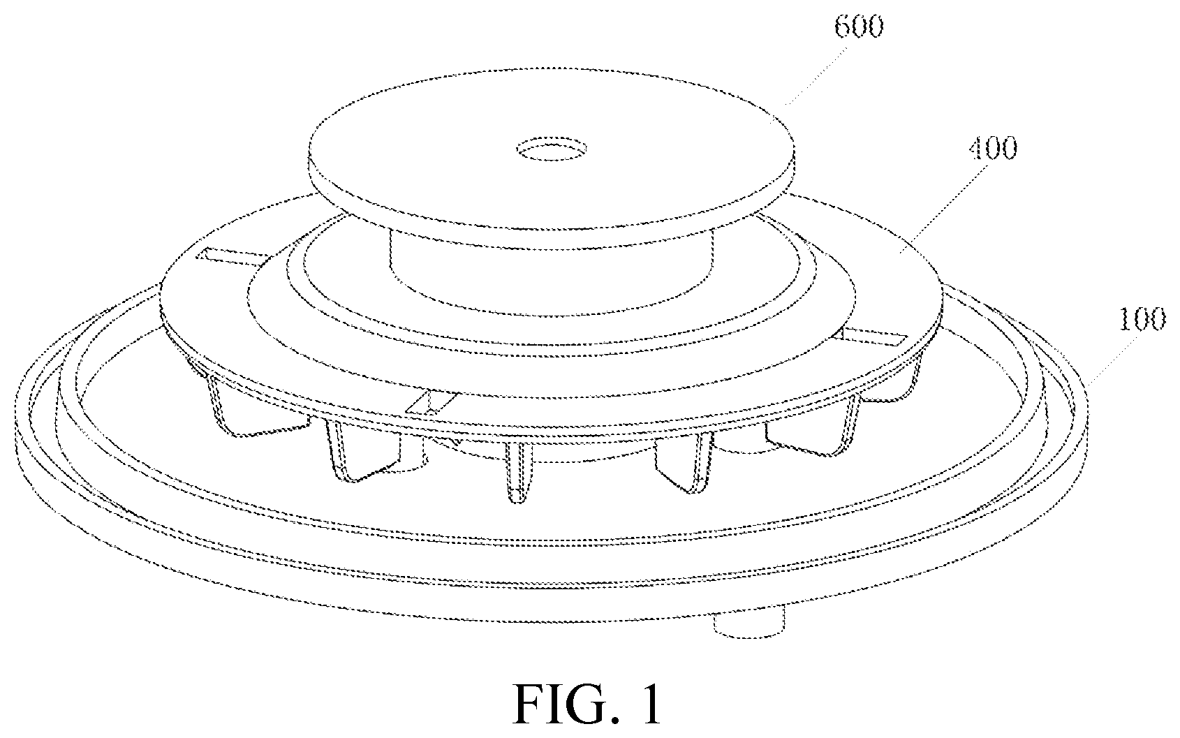 Patent US12508558 Figure 1 – Rotating mechanism of handicraft