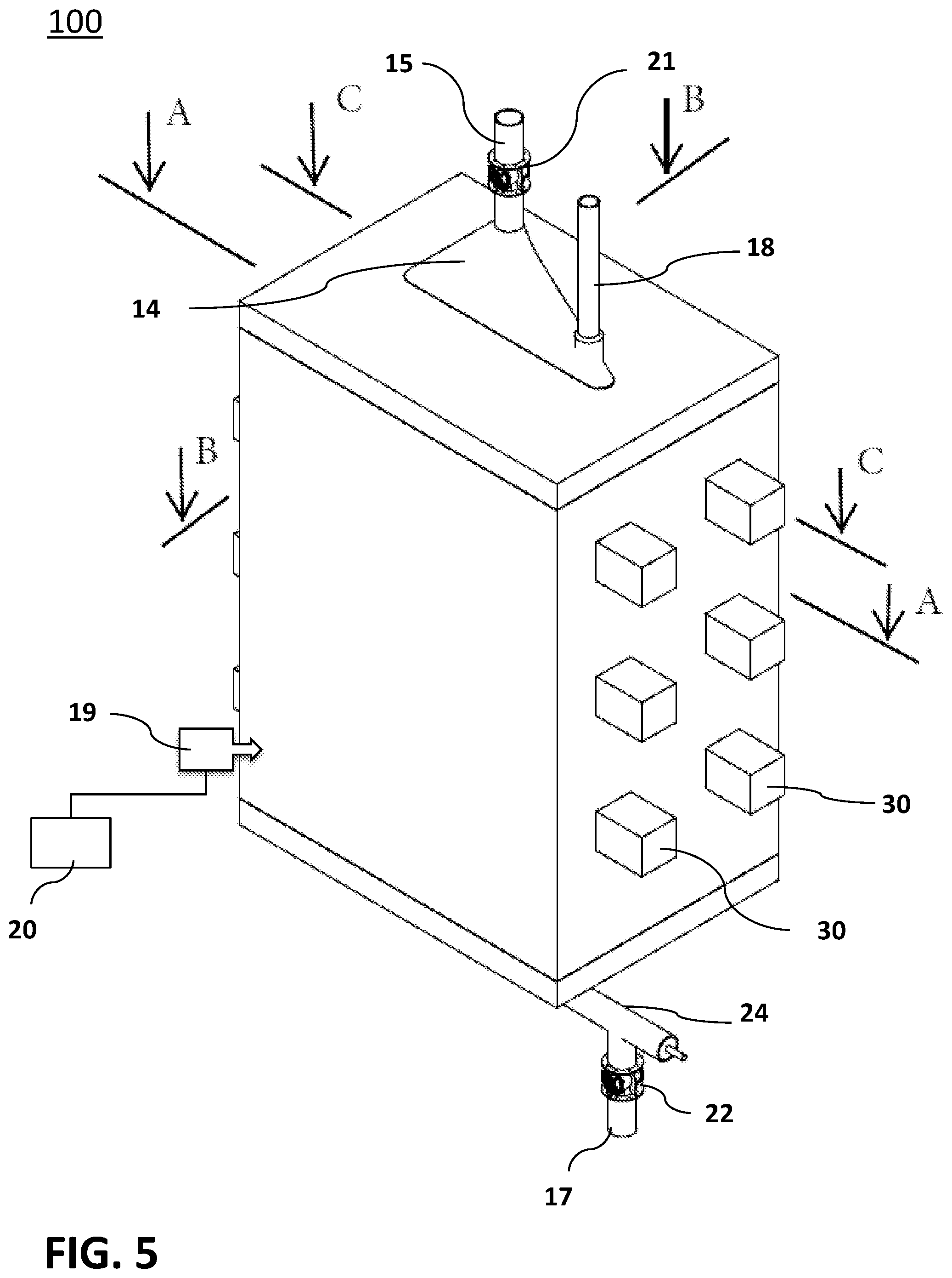 Patent US12508562 Figure 5 – System and method for converting polymer containing materials into high surface solid, liquid and gaseous products