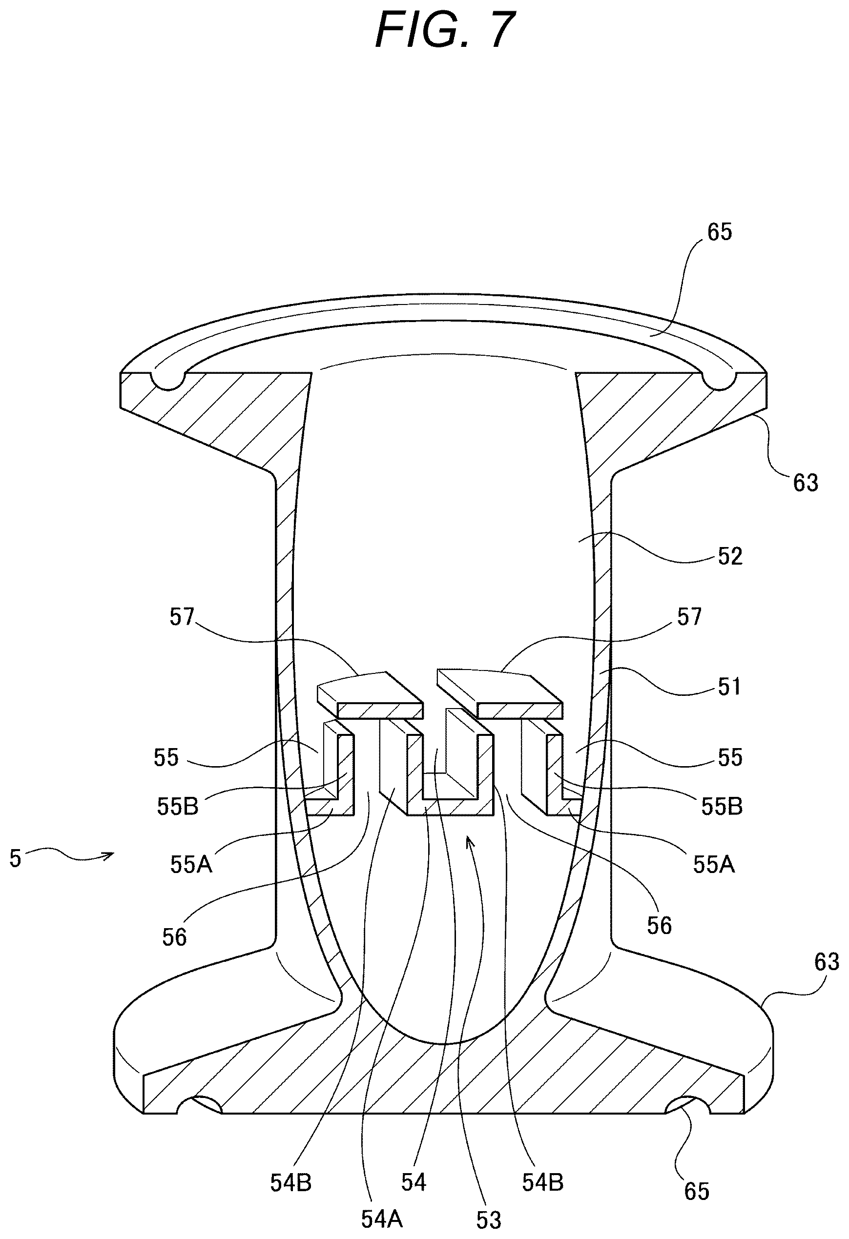 Patent US12508567 Figure 7 – Flow member and reaction vessel