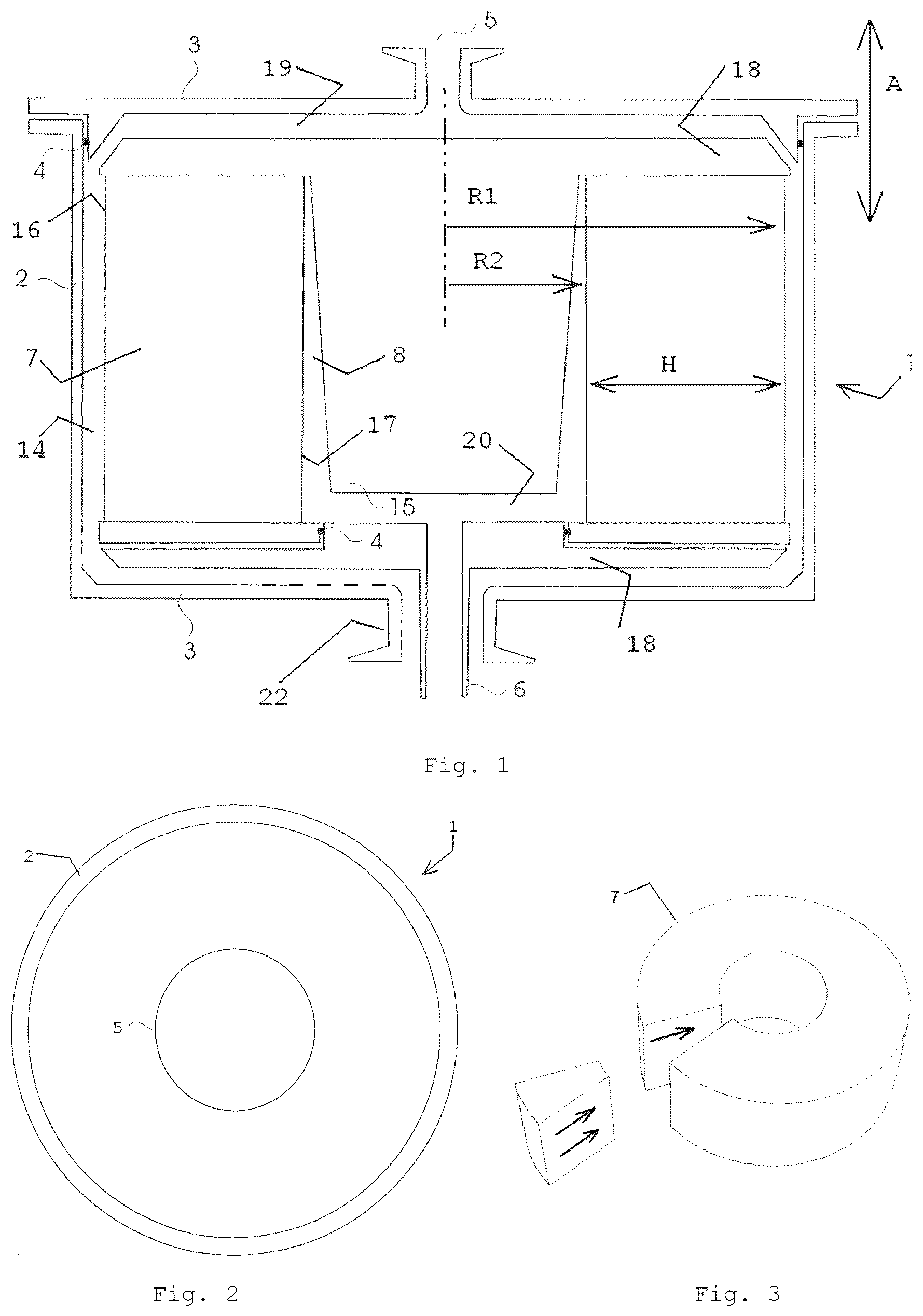 Patent US12508573 Figure 1 – Cleaning chromatography packed bed material with the aid of a processing vessel, and said vessel