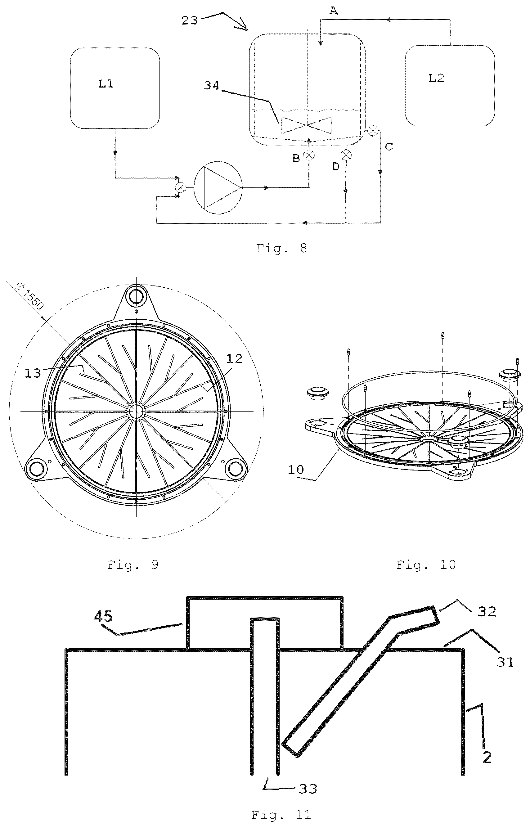 Patent US12508573 Figure 4 – Cleaning chromatography packed bed material with the aid of a processing vessel, and said vessel