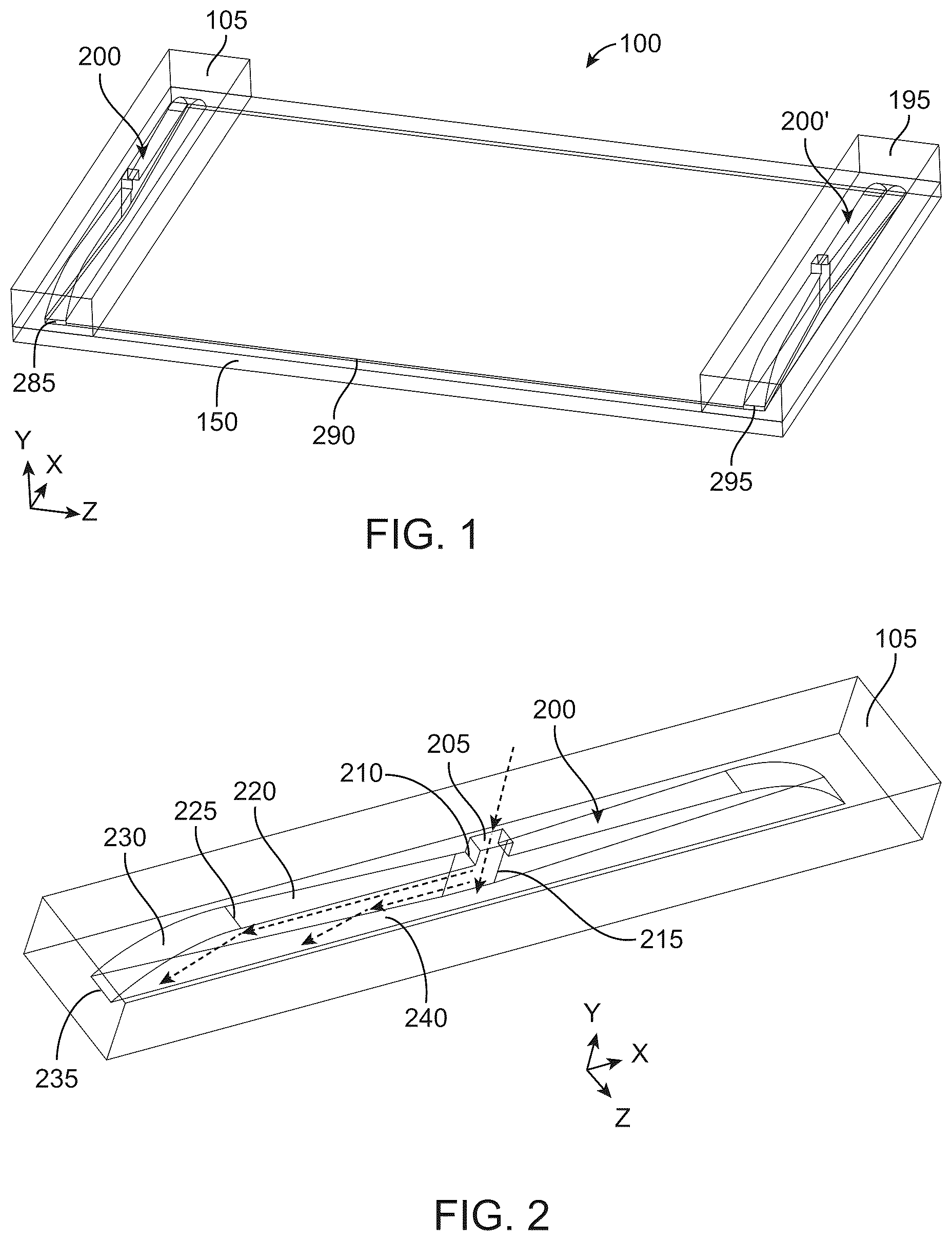 Patent US12508586 Figure 1 – Uniform fluid flow with constant resistance and velocity