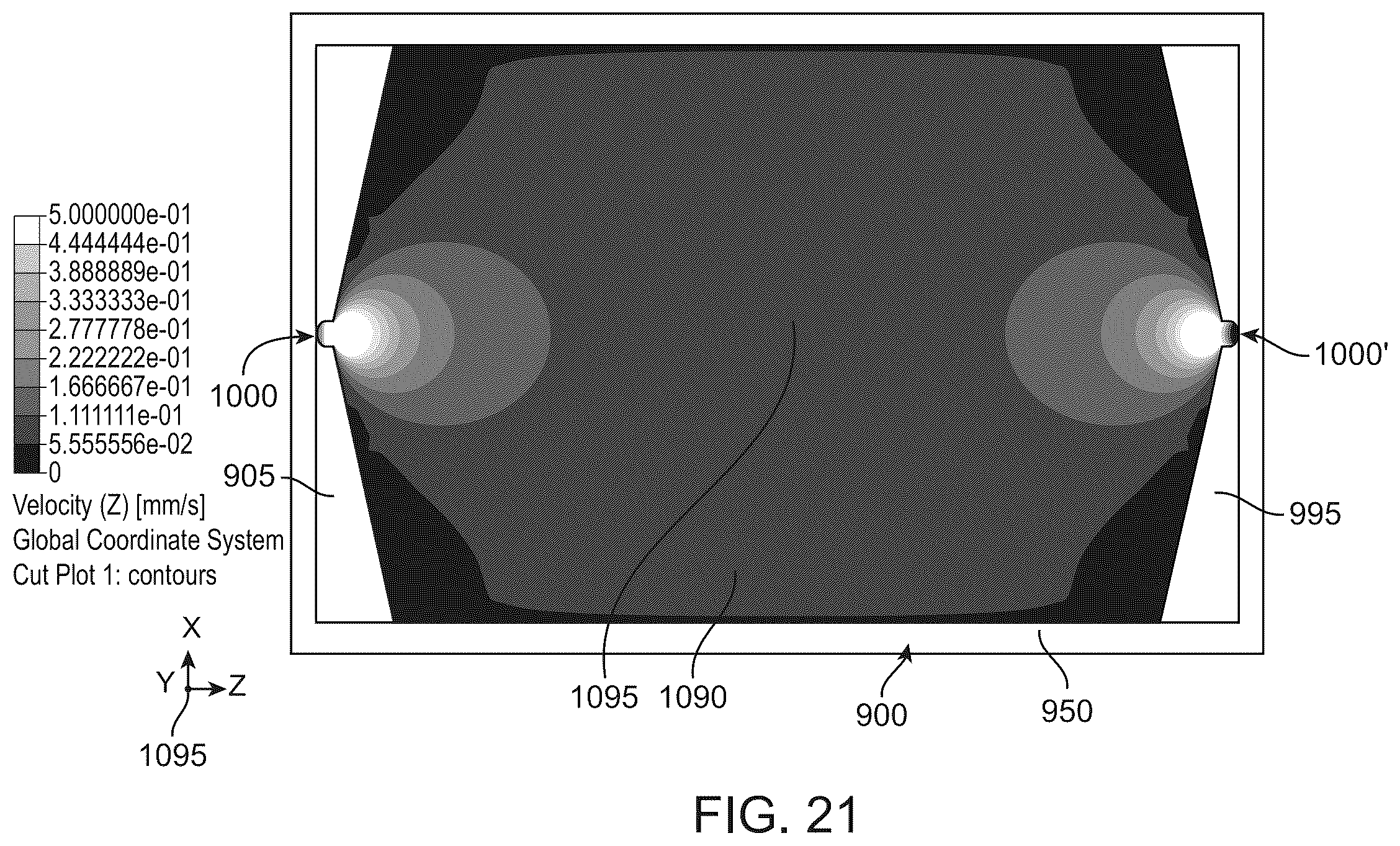 Patent US12508586 Figure 17 – Uniform fluid flow with constant resistance and velocity