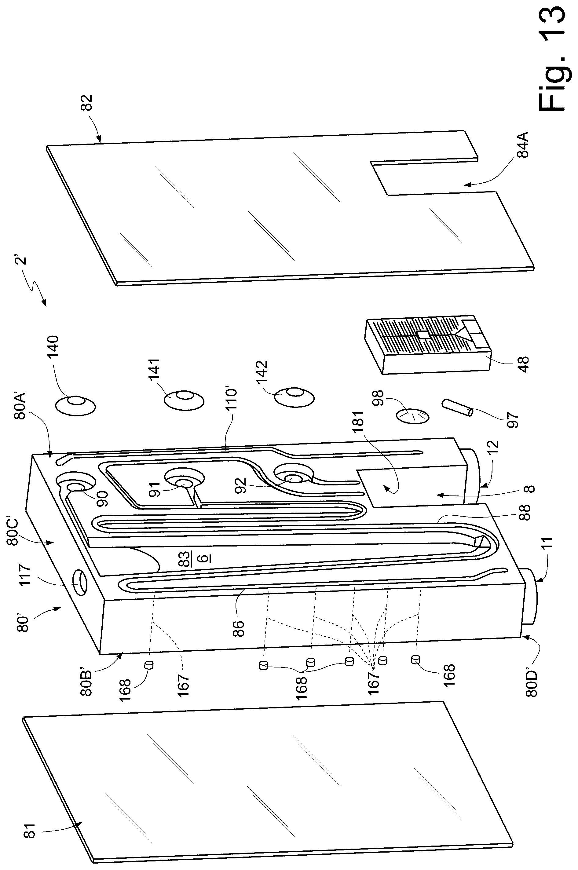Patent US12508591 Figure 12 – Solid reagent containment unit, in particular for a transportable microfluidic device for sample preparation and molecule analysis