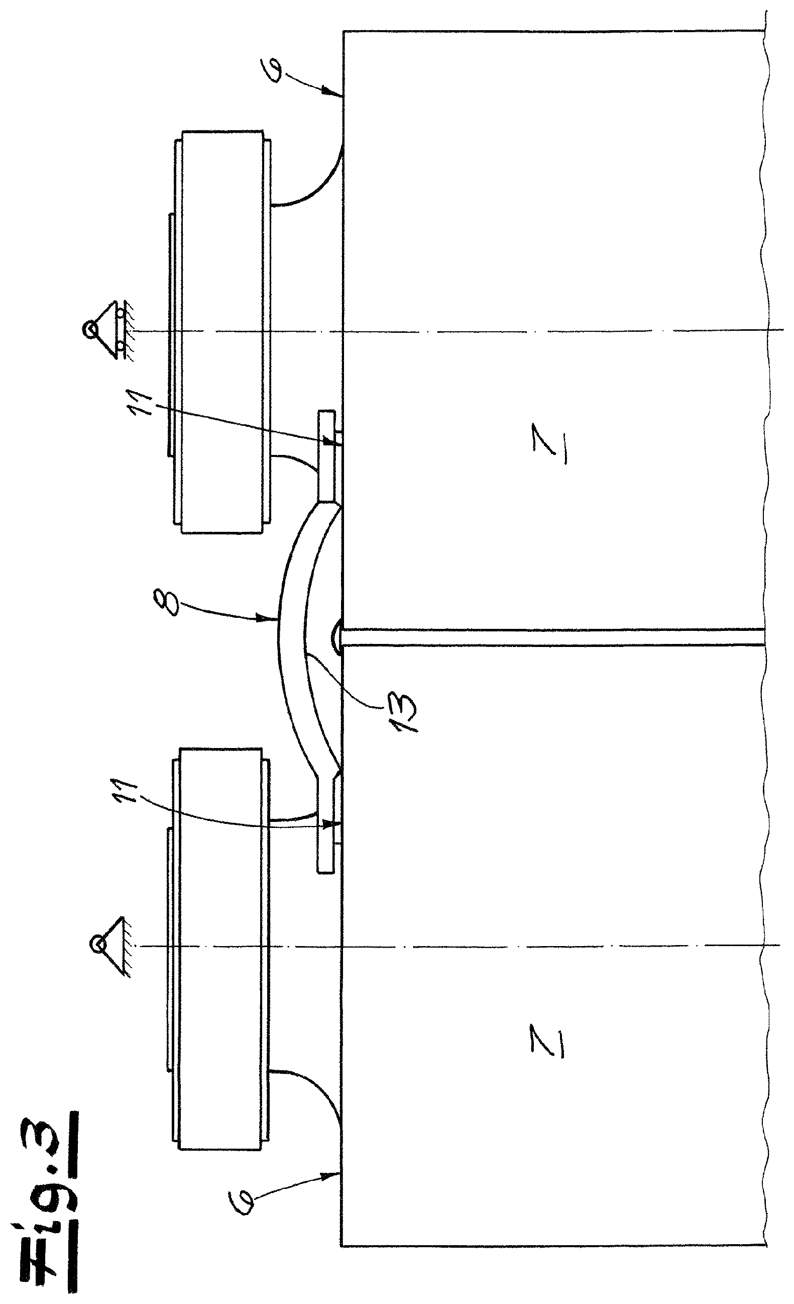 Patent US12508594 Figure 3 – High-pressure roller press